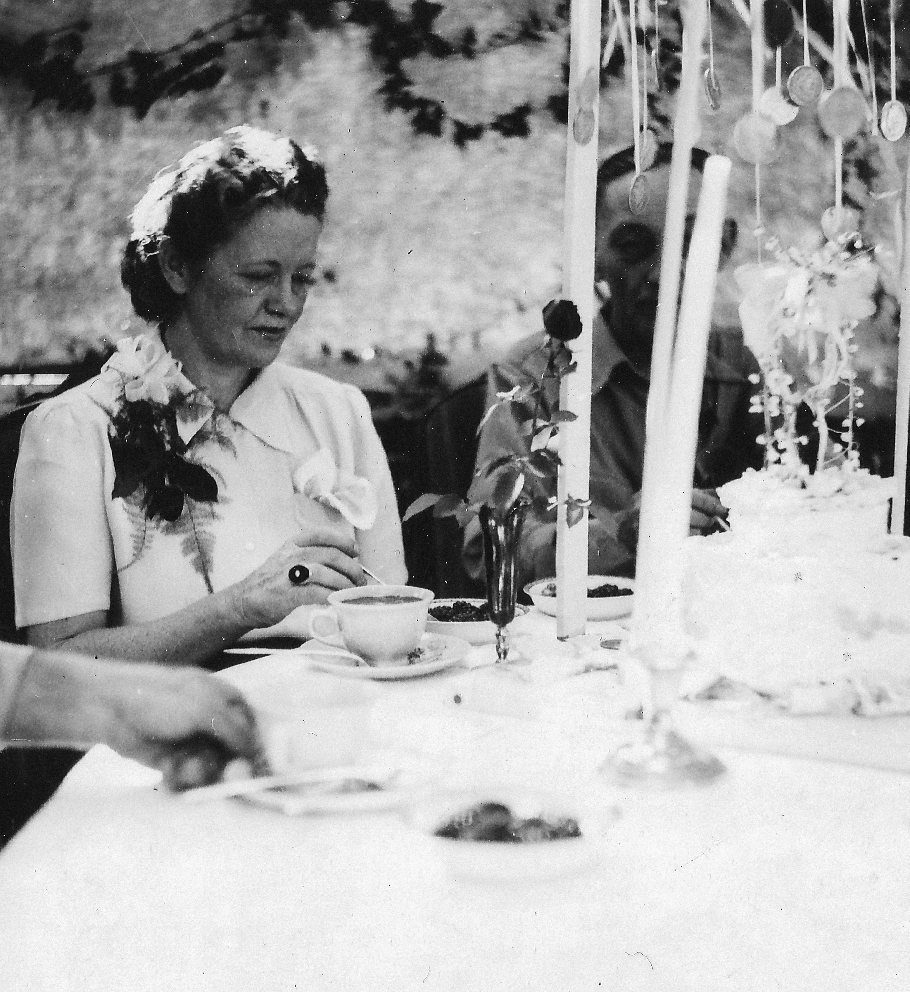 Woman at table