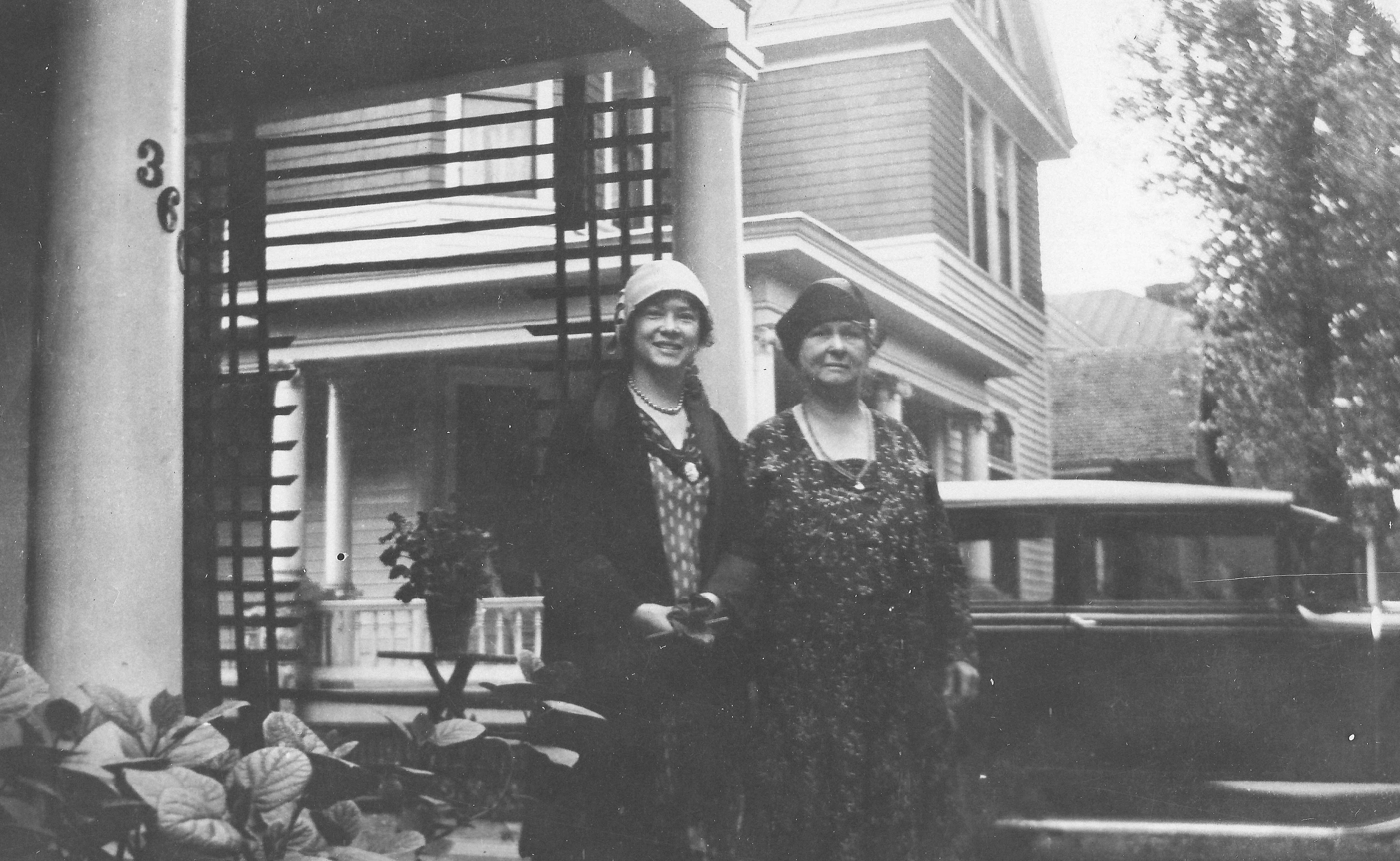 Women outside house