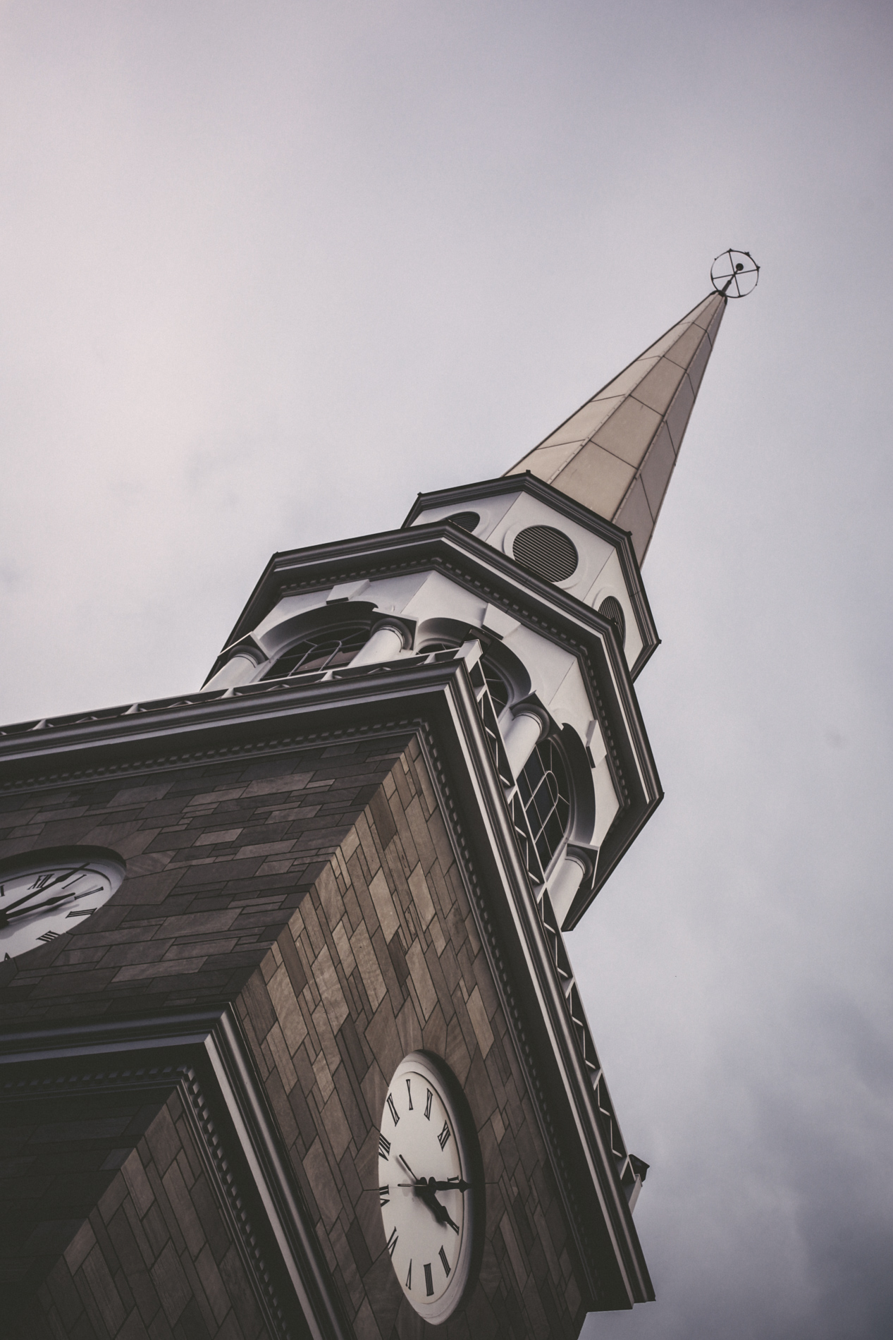 Tall church with steeple