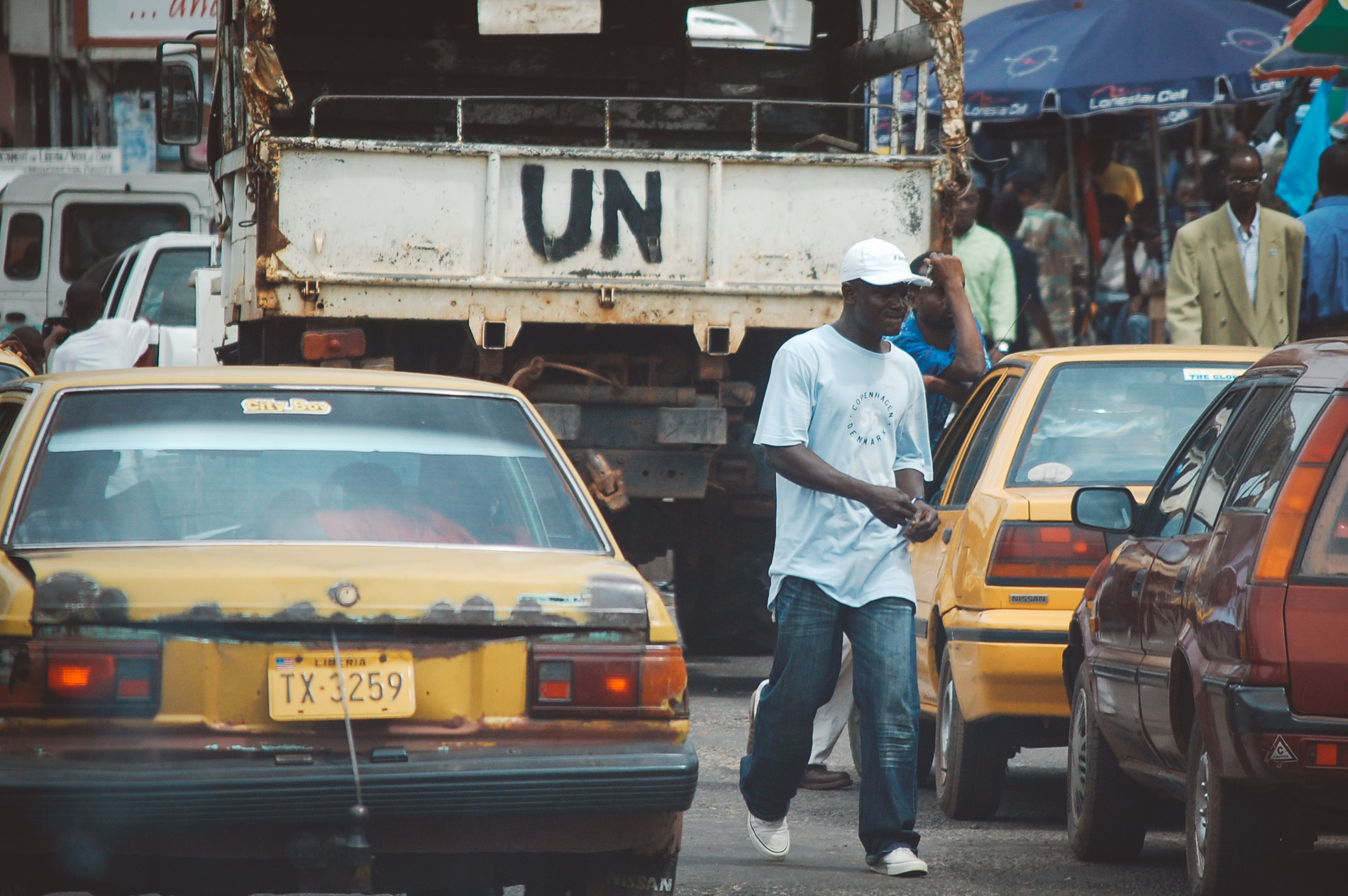 busy street in africa