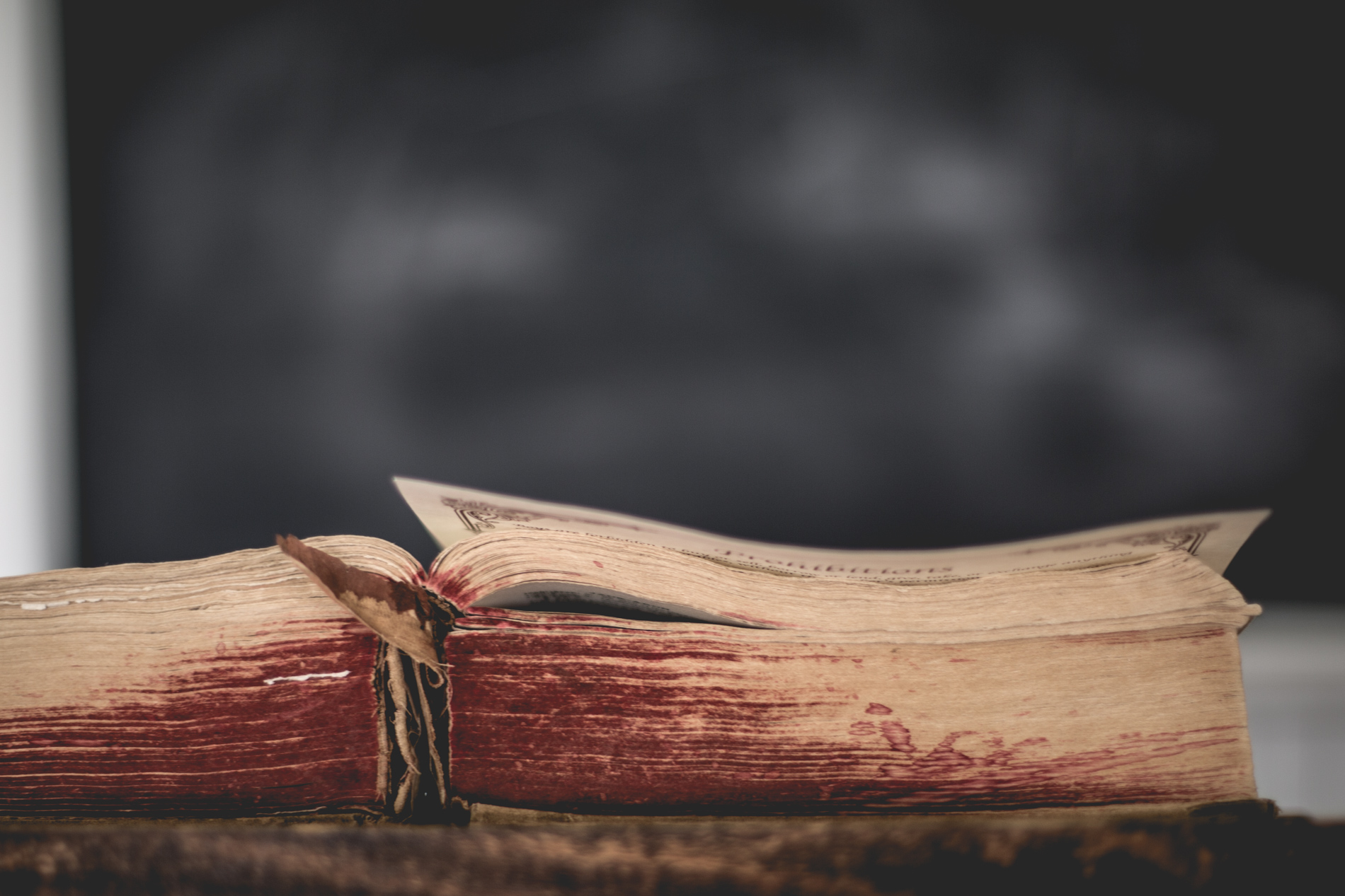 Antique bible front