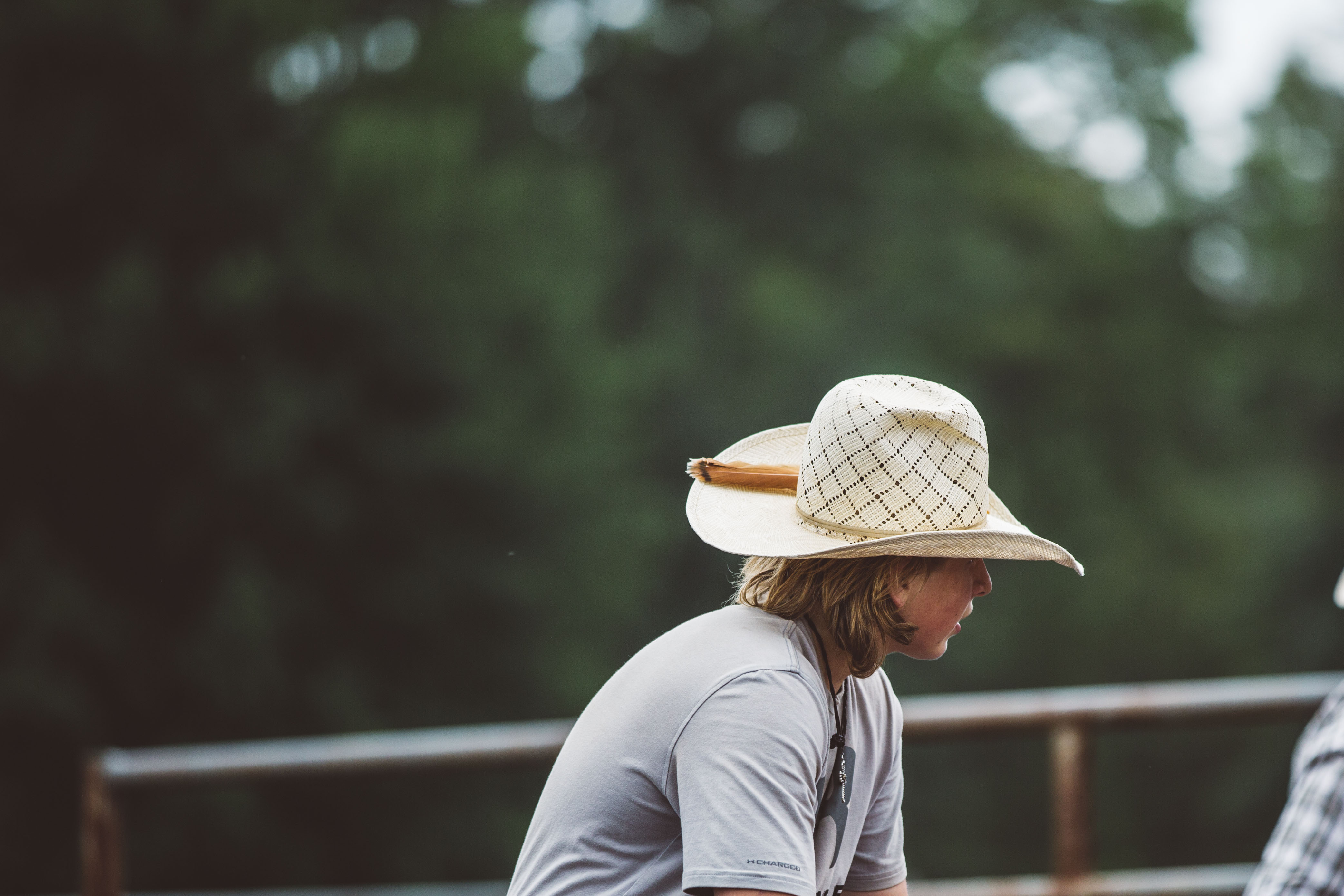 Woman wearing hat