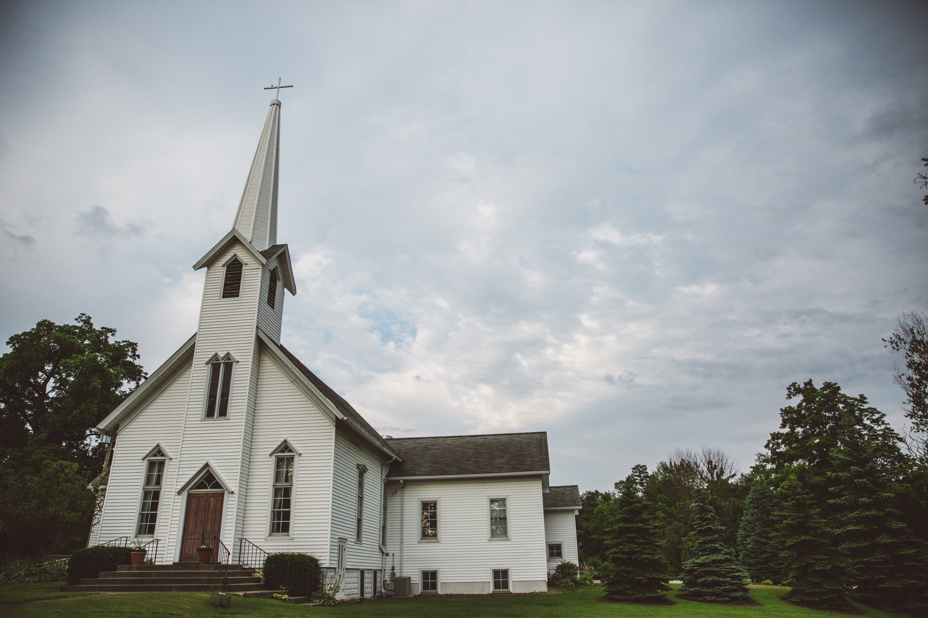 country church with sky