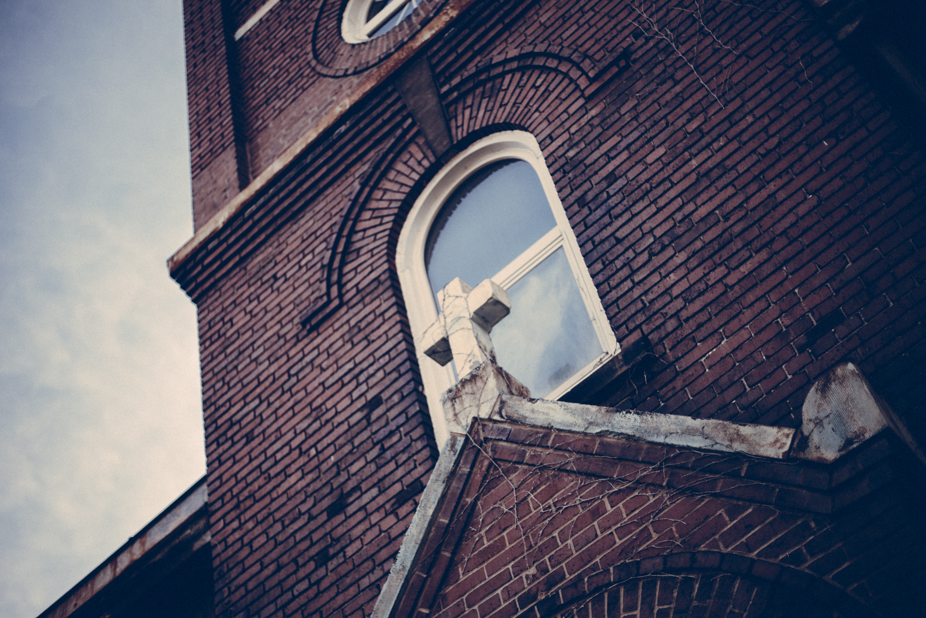 old church cross close up