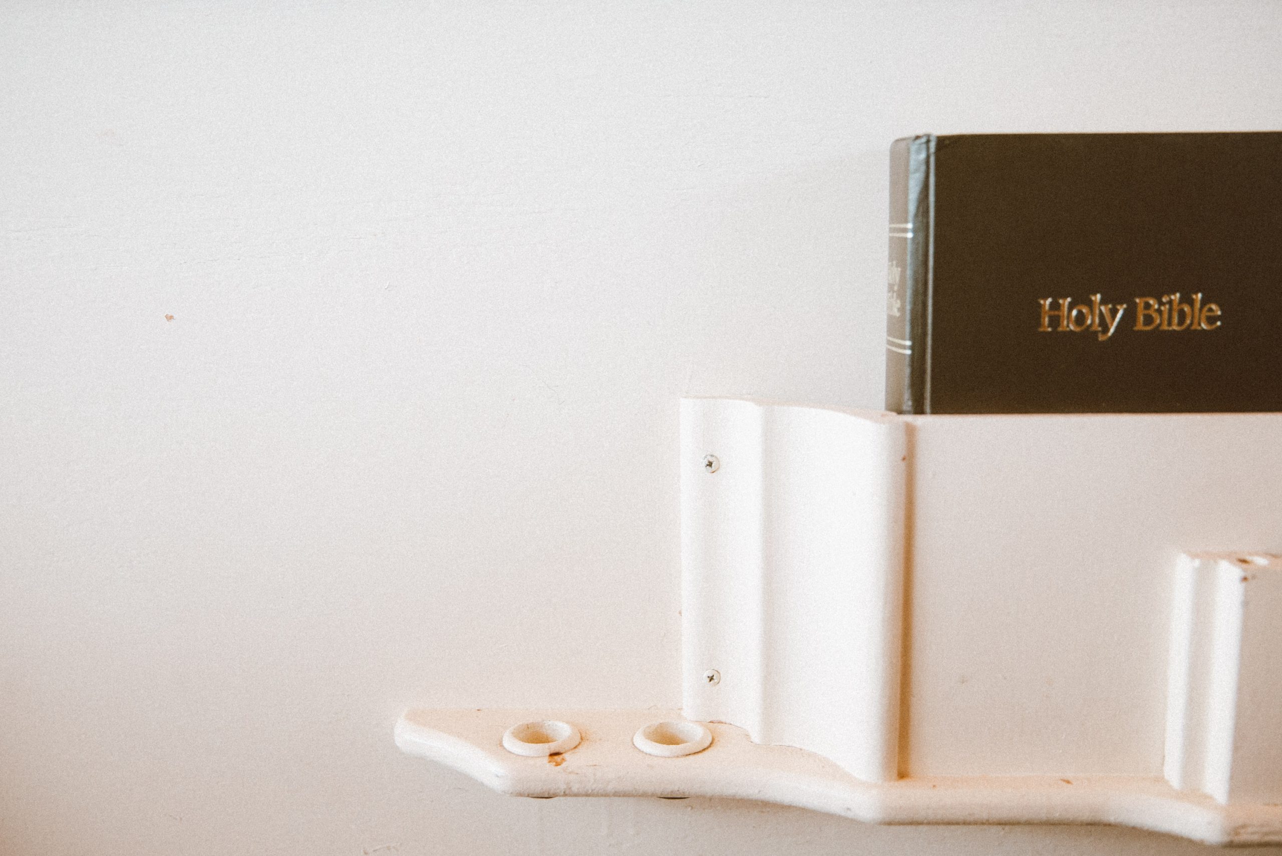 Holy Bible in pew 2