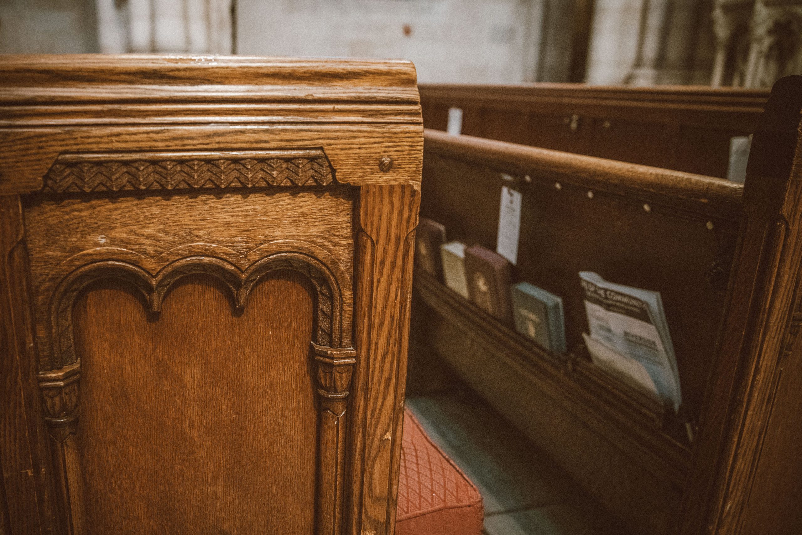 Wooden pews