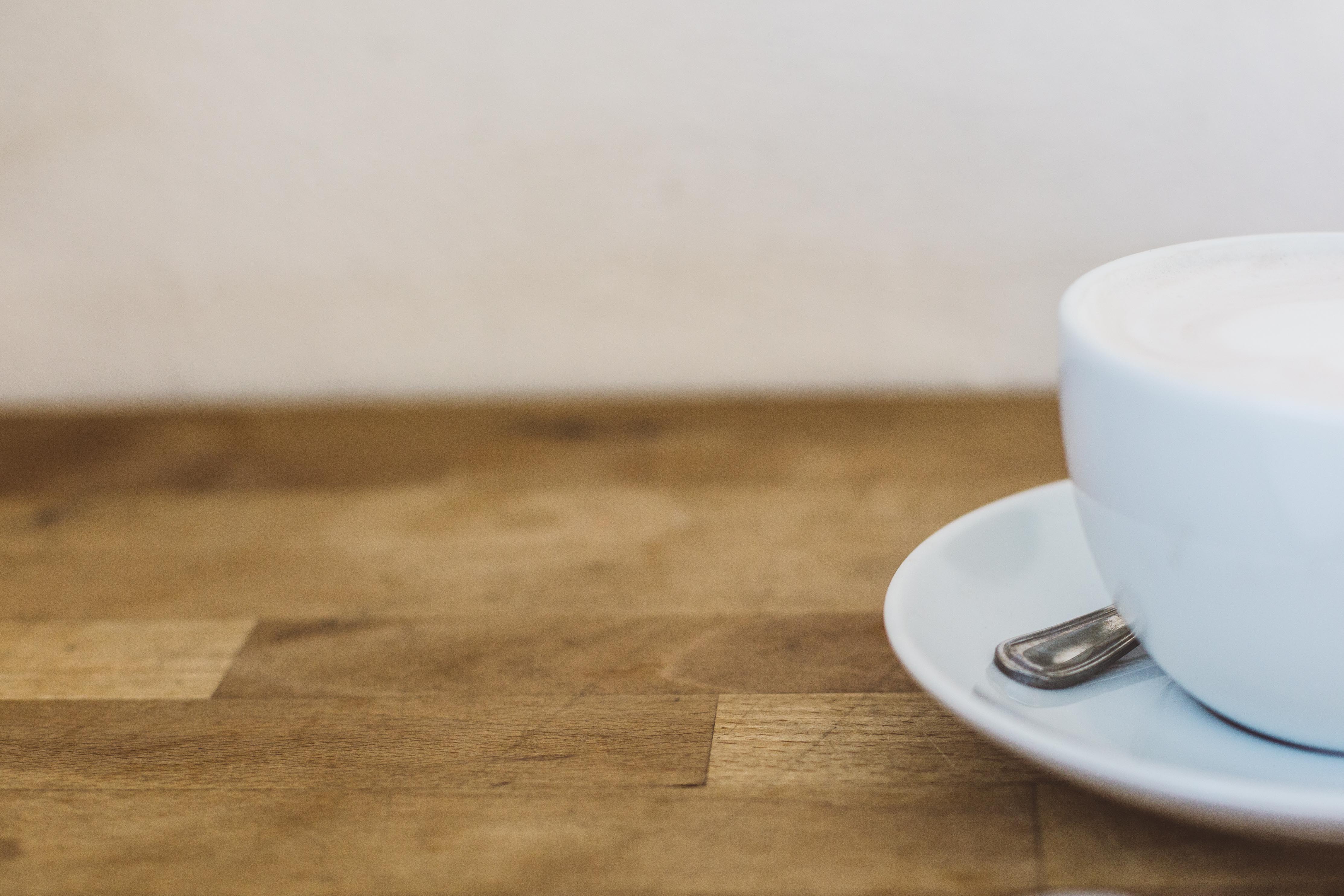Latte on table
