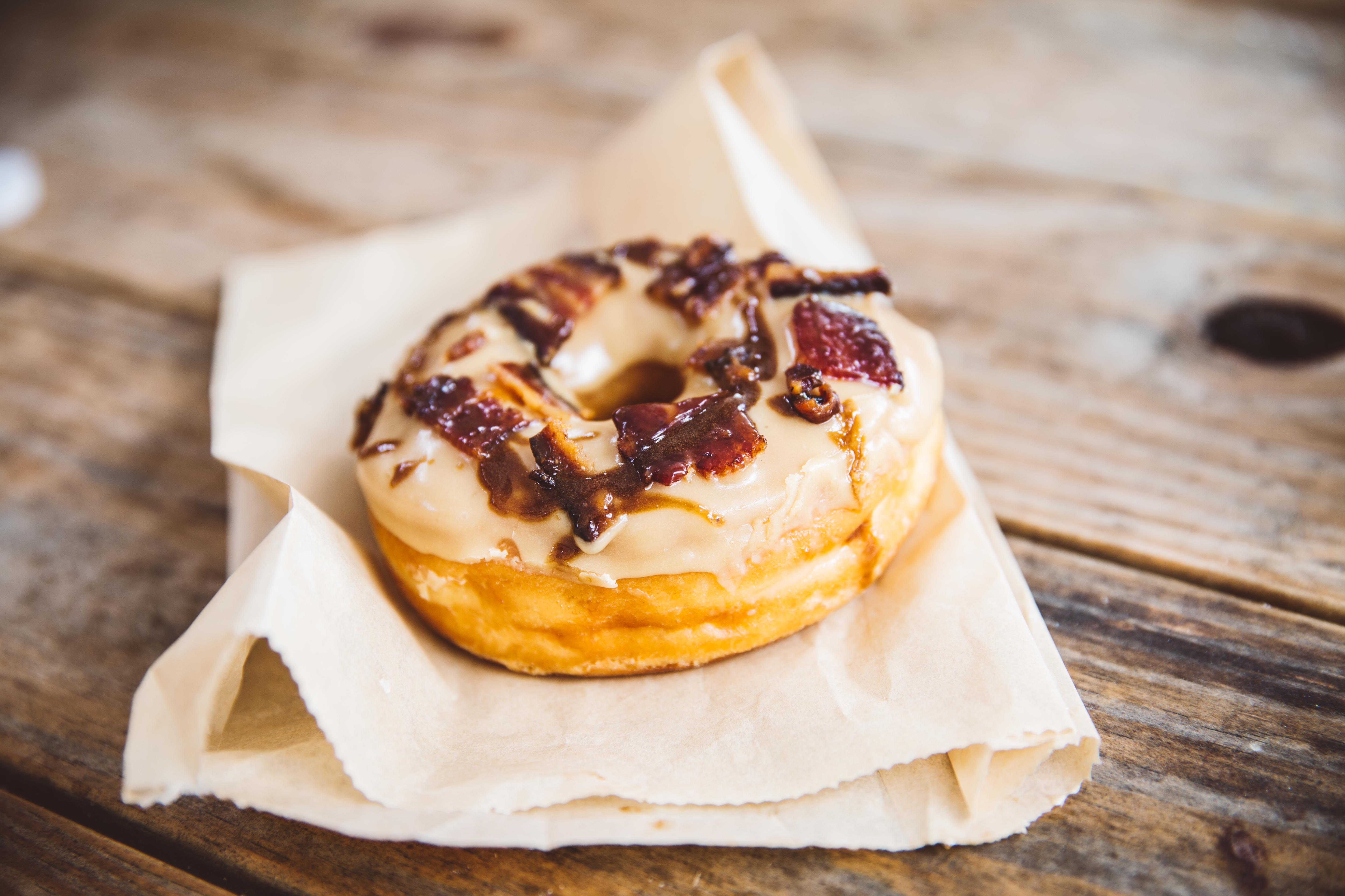 Donut on table