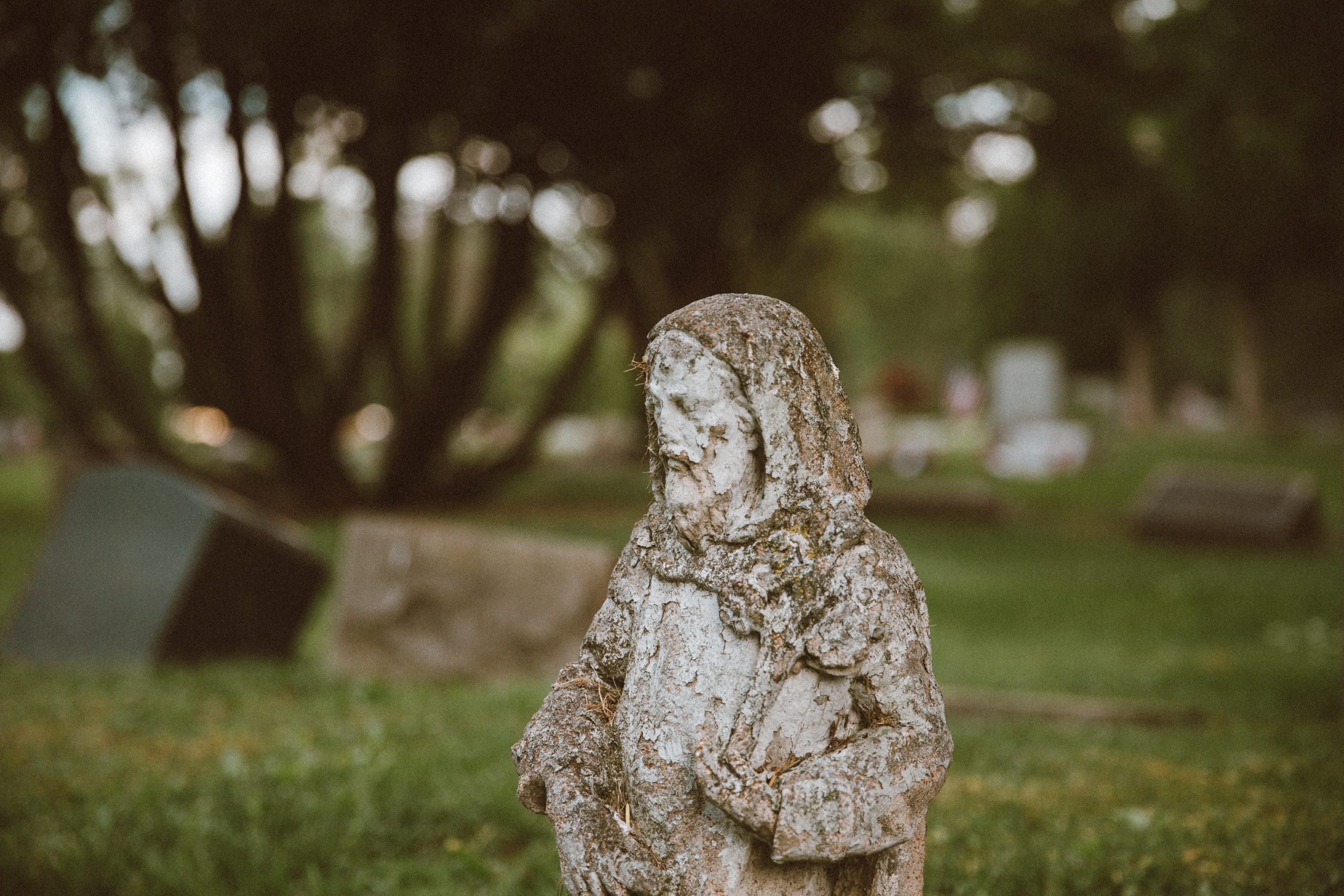 Statue at cemetery