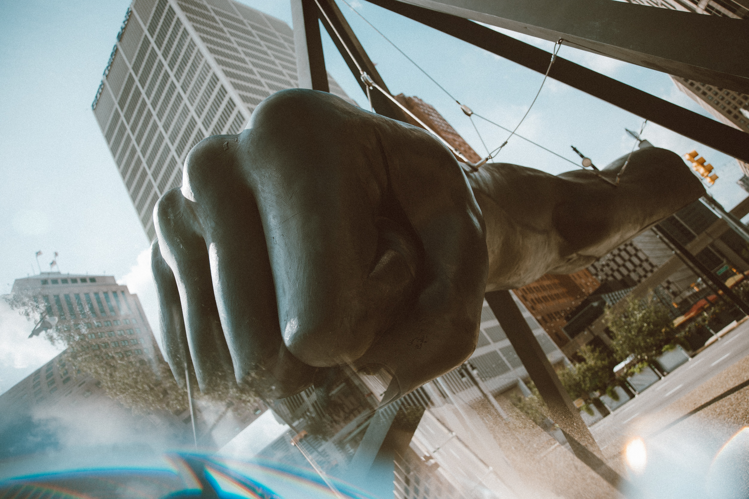 Angled fist