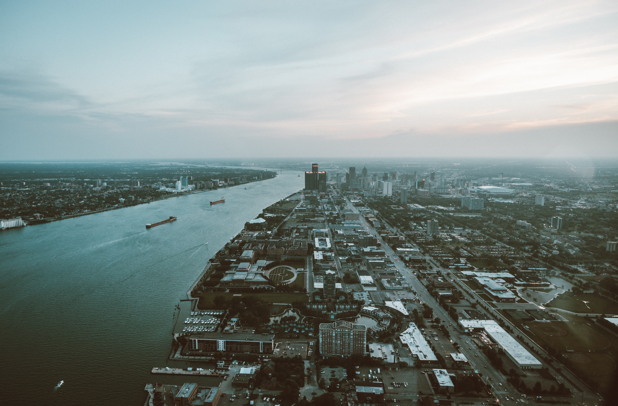 Detroit near the river