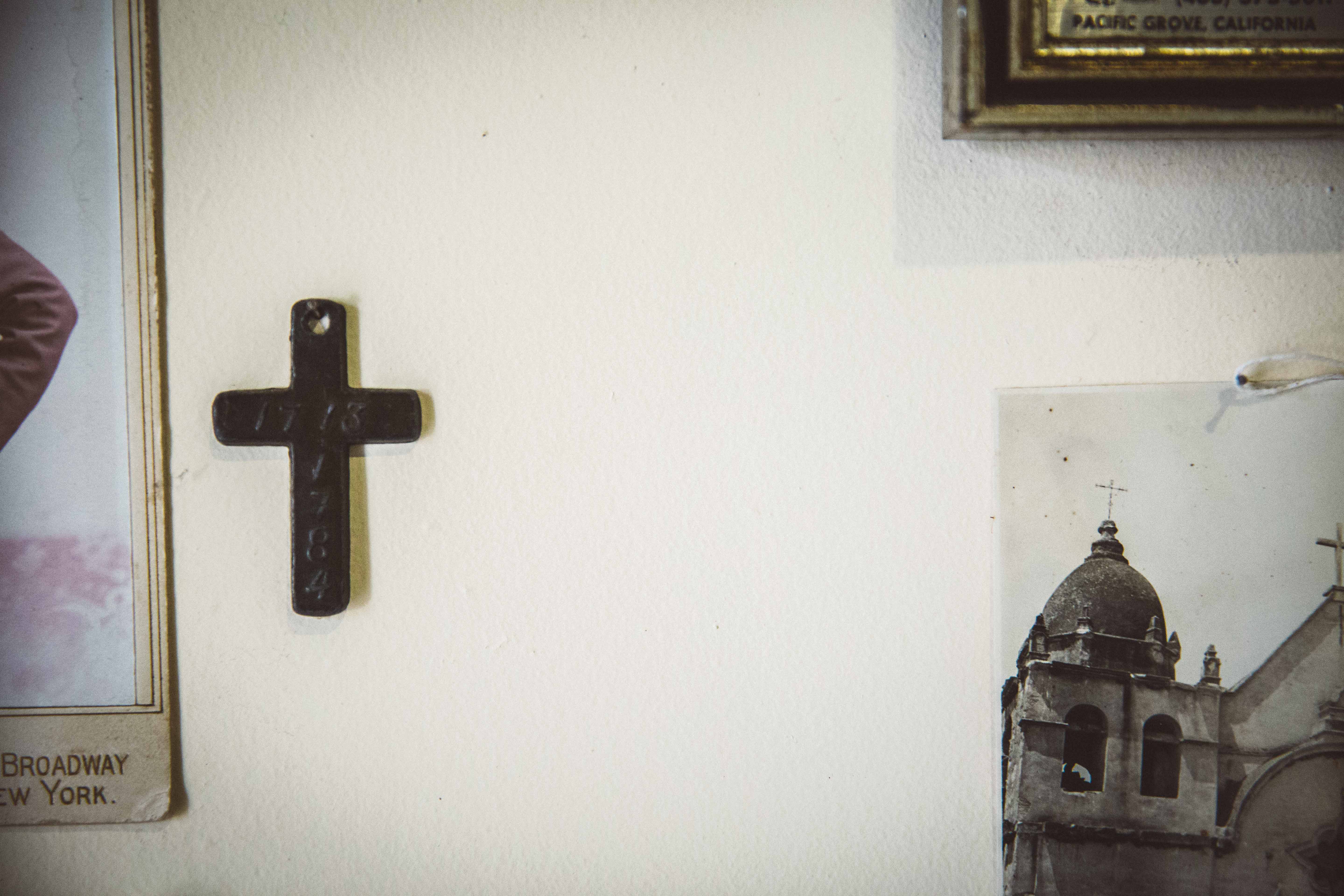 Cross on wall