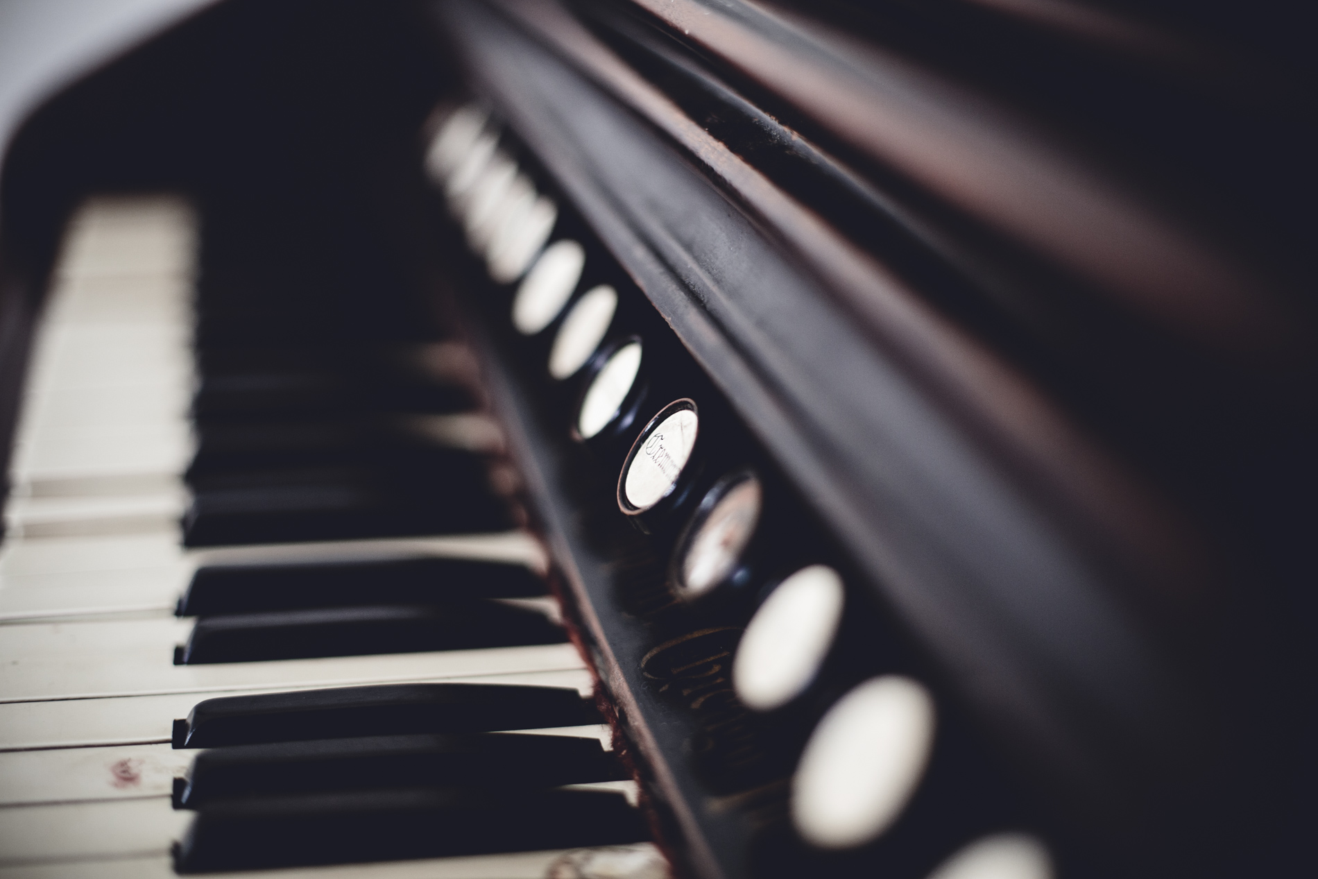 Organ keys dark