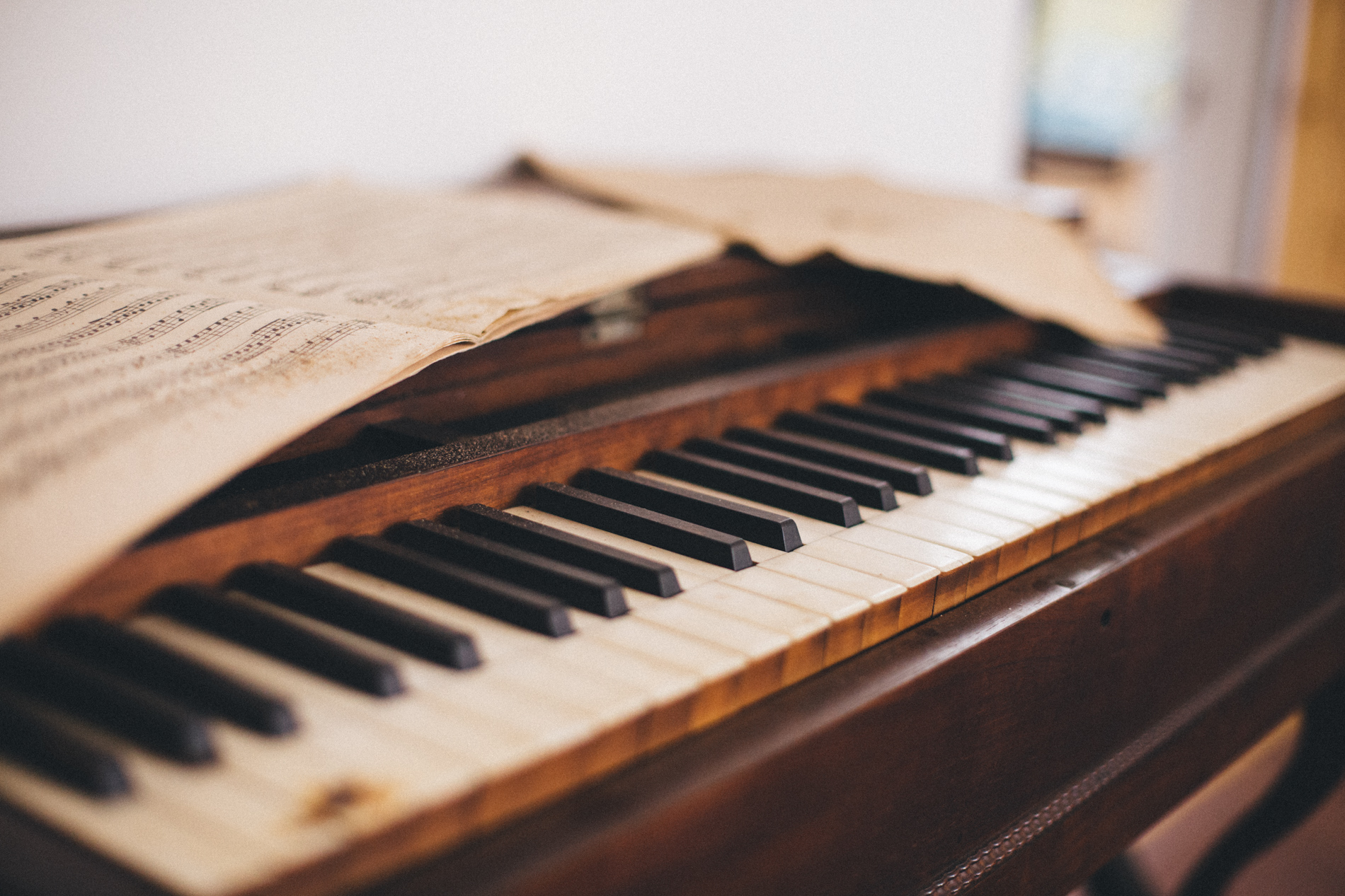 Piano with music