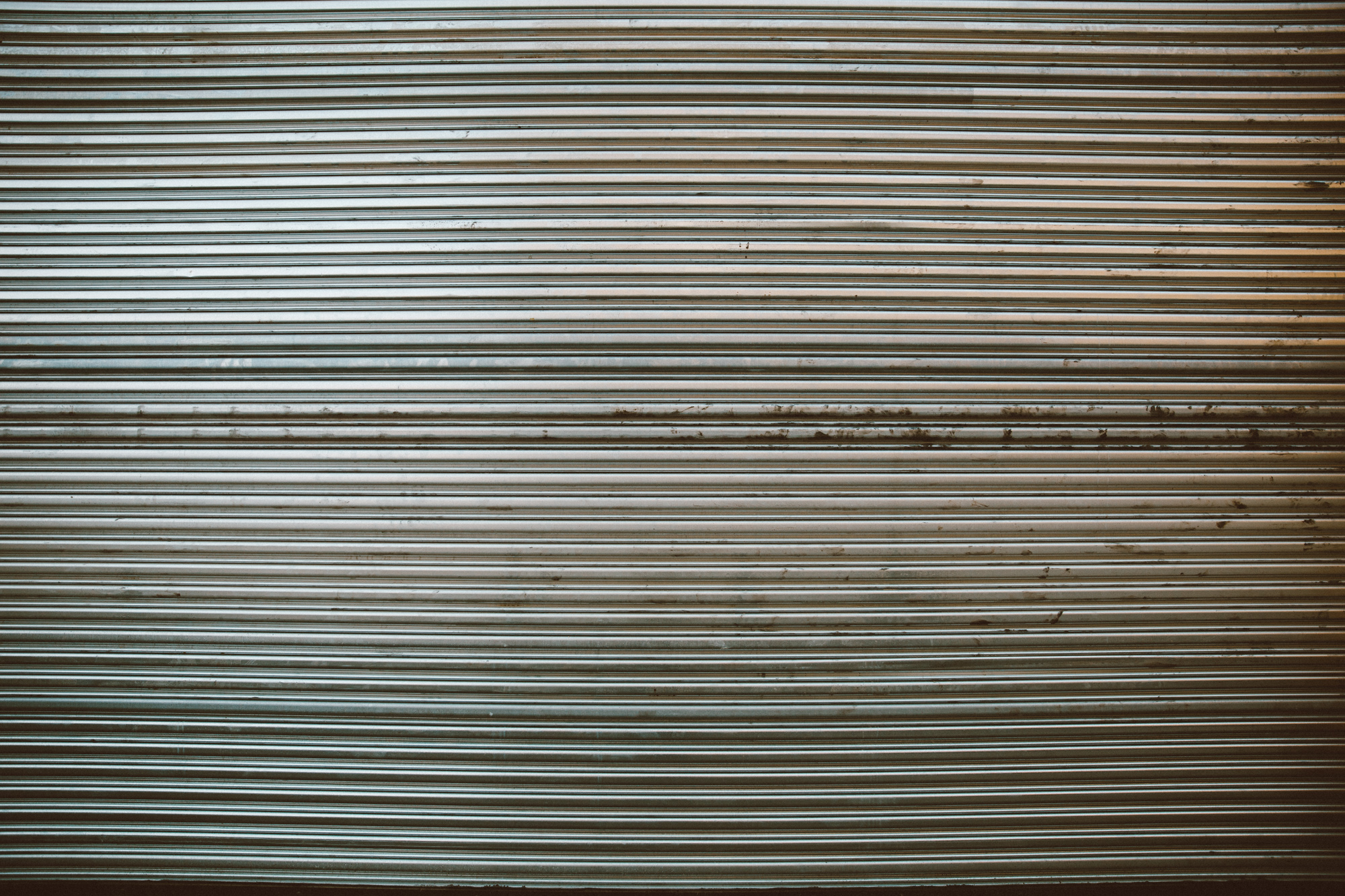 Corrugated metal door