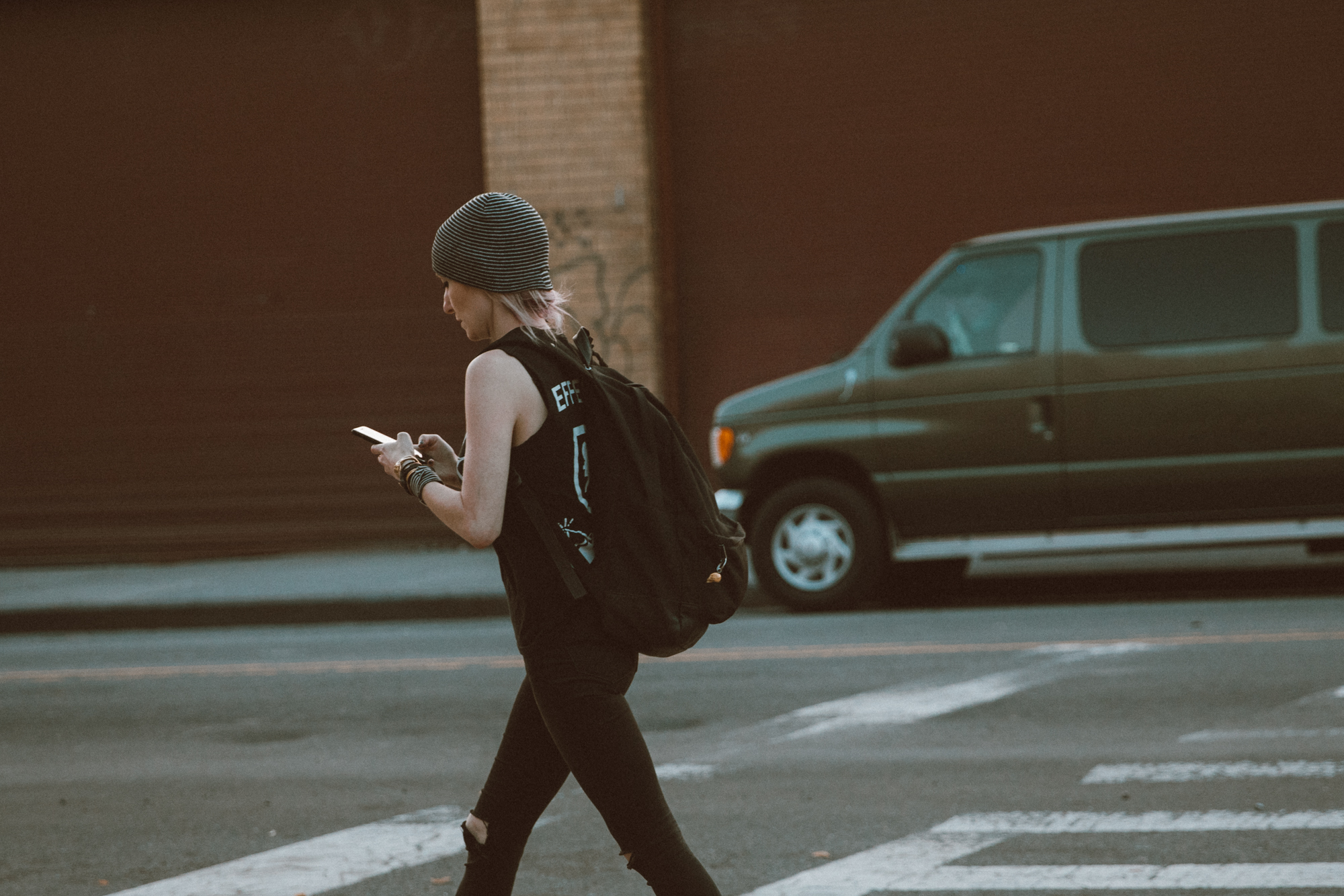 Walking and texting