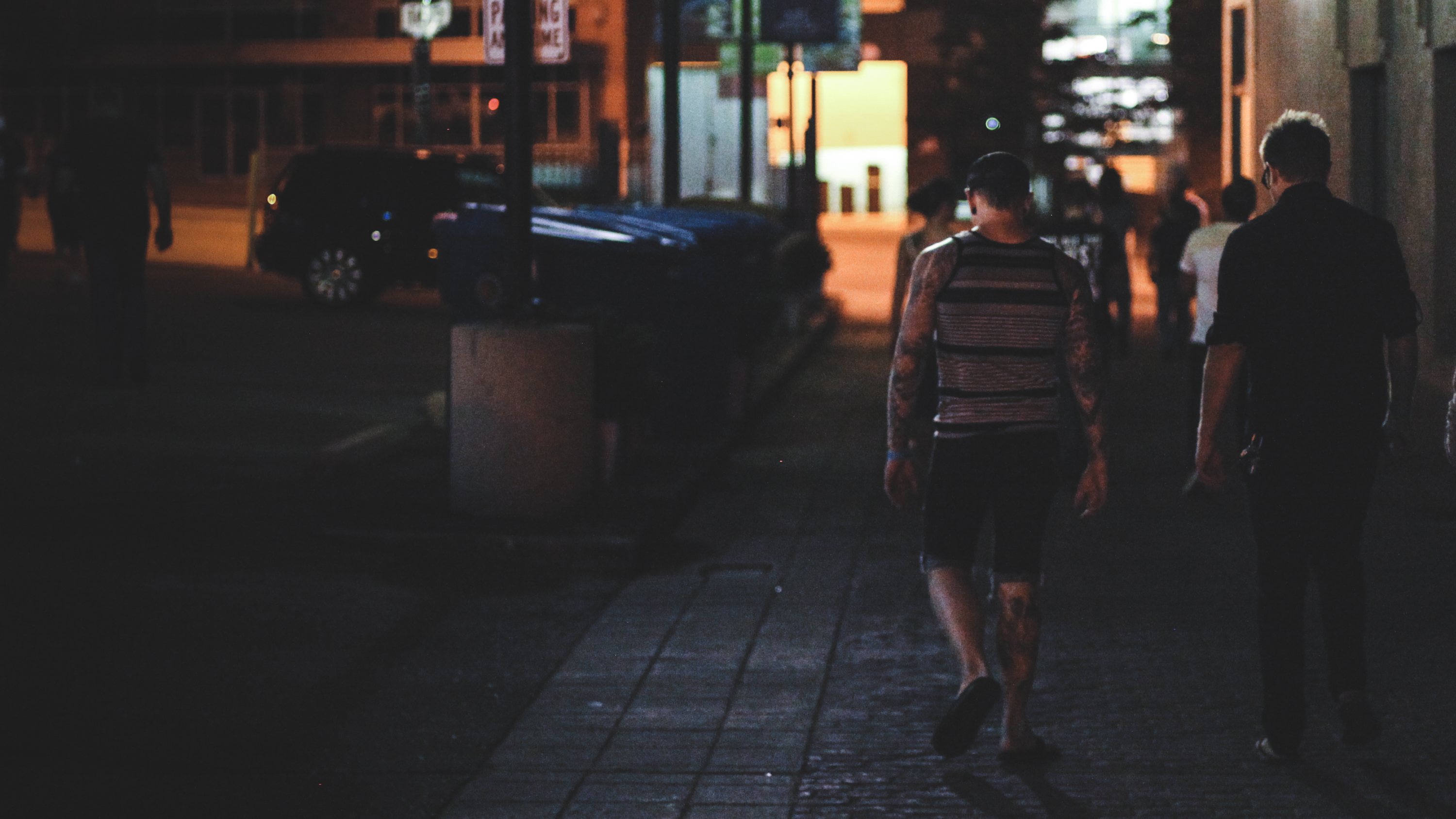 Walking on street