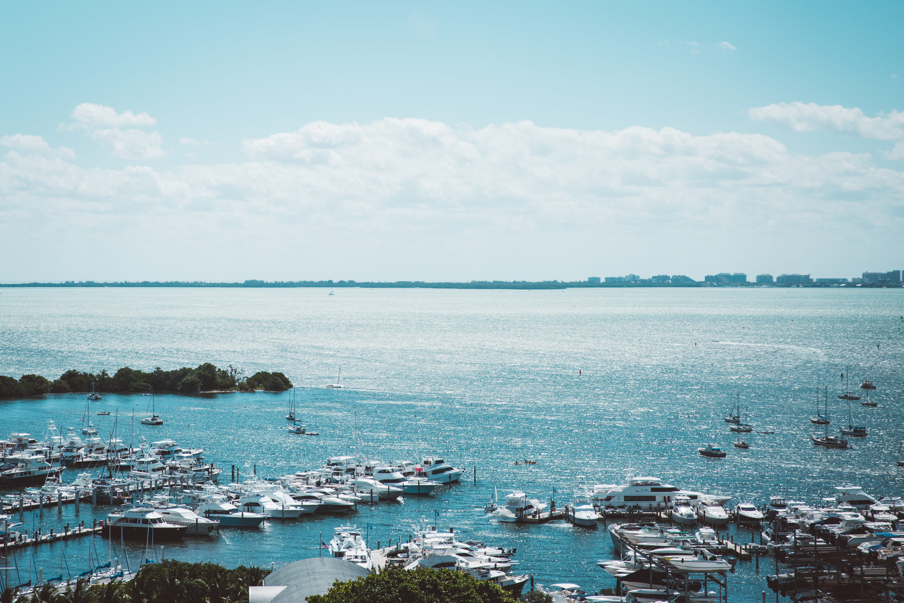 Above the marina