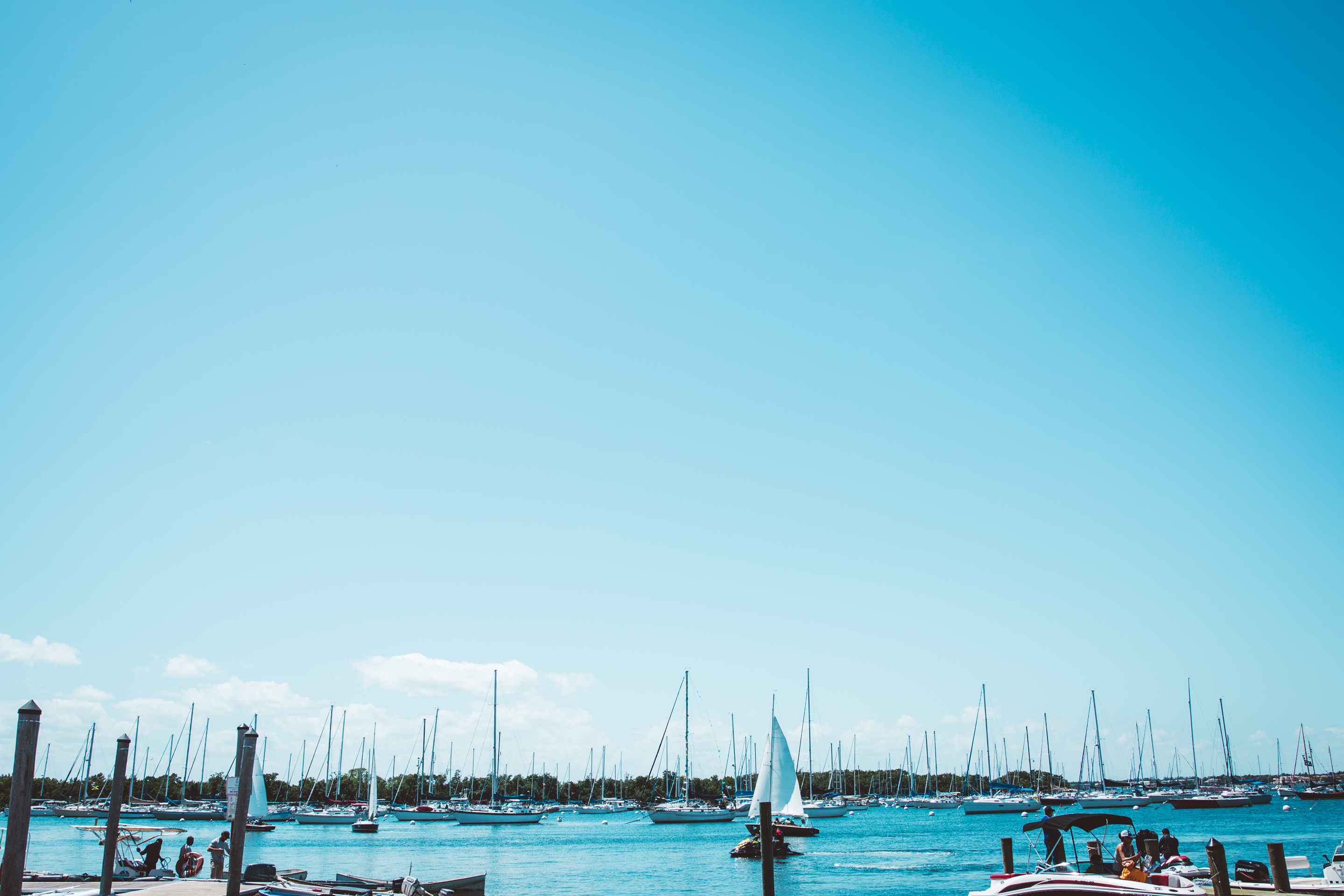 Sailboats afar off