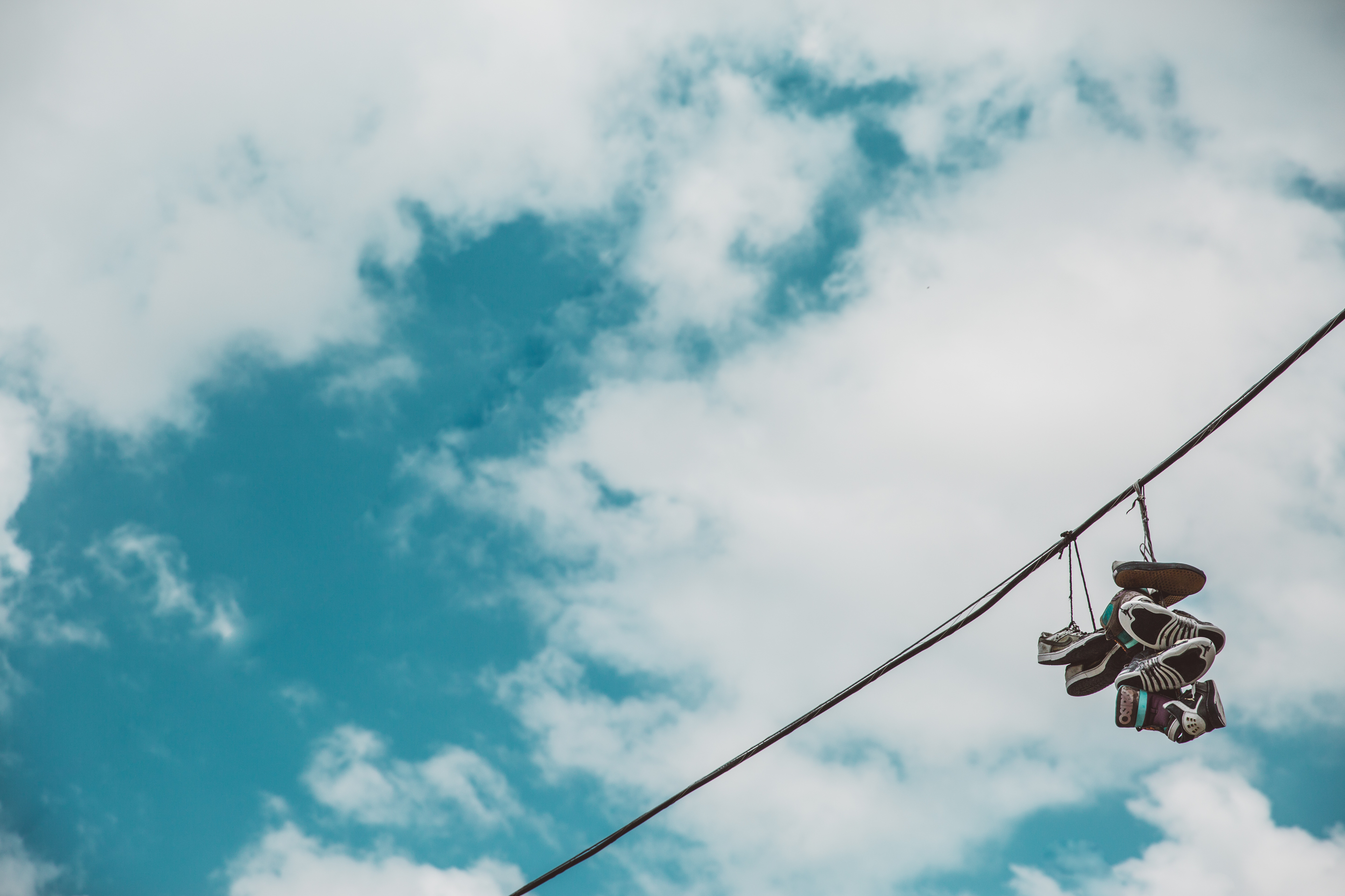 Strung on a line