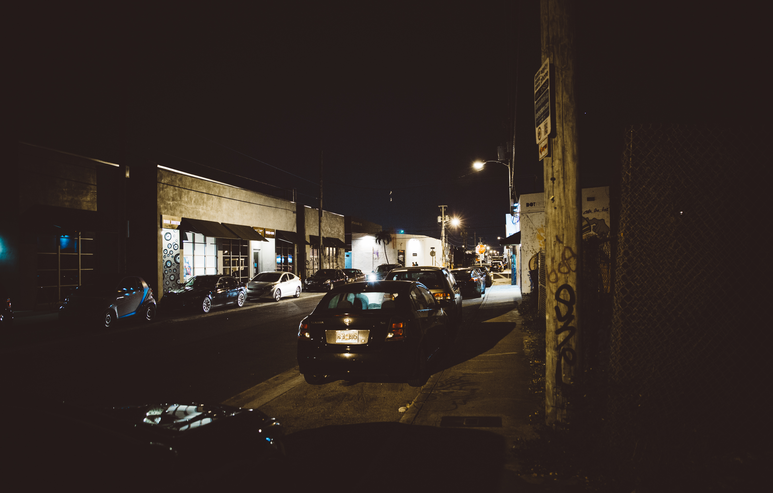 Neighborhood at night