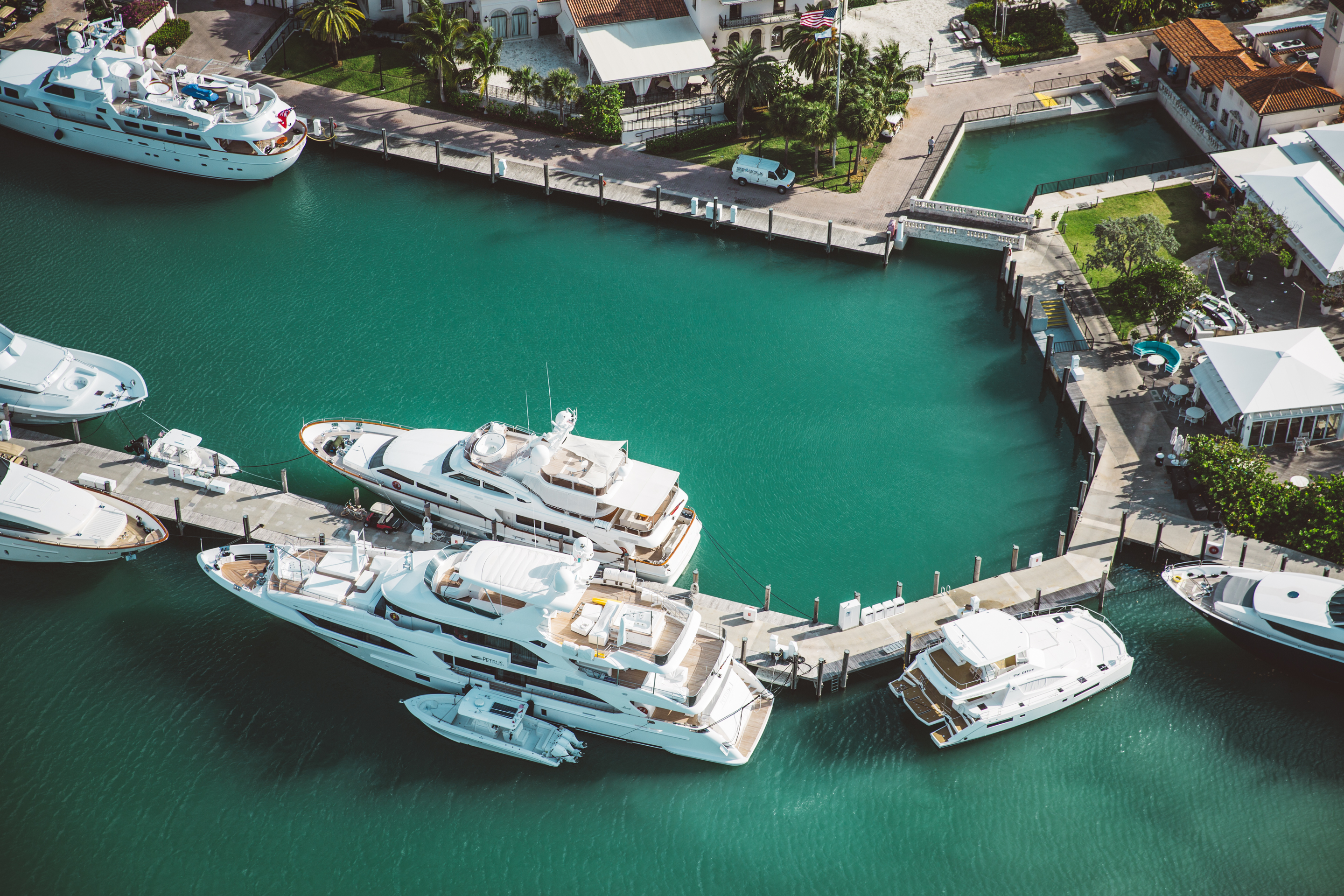 Yachts at the dock
