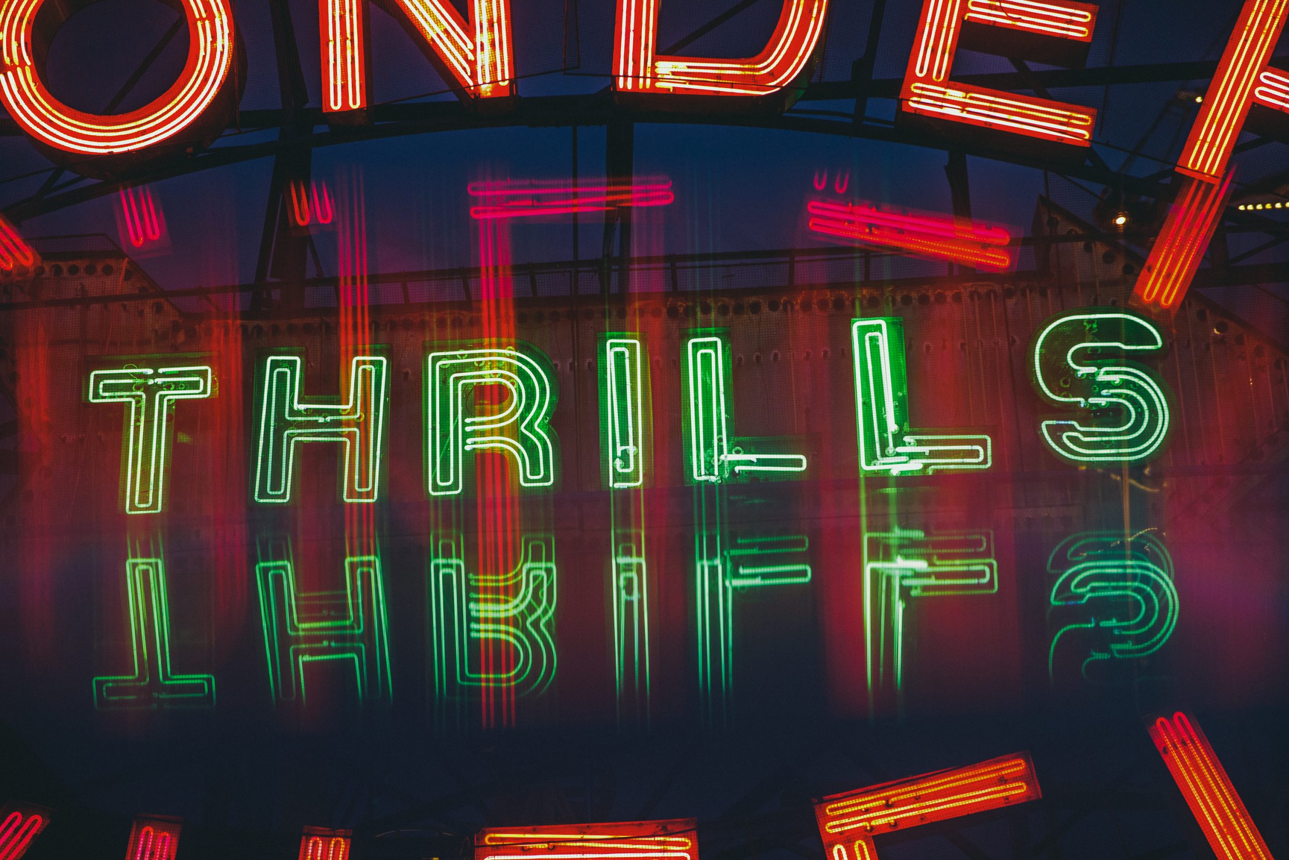 Neon carnival ride