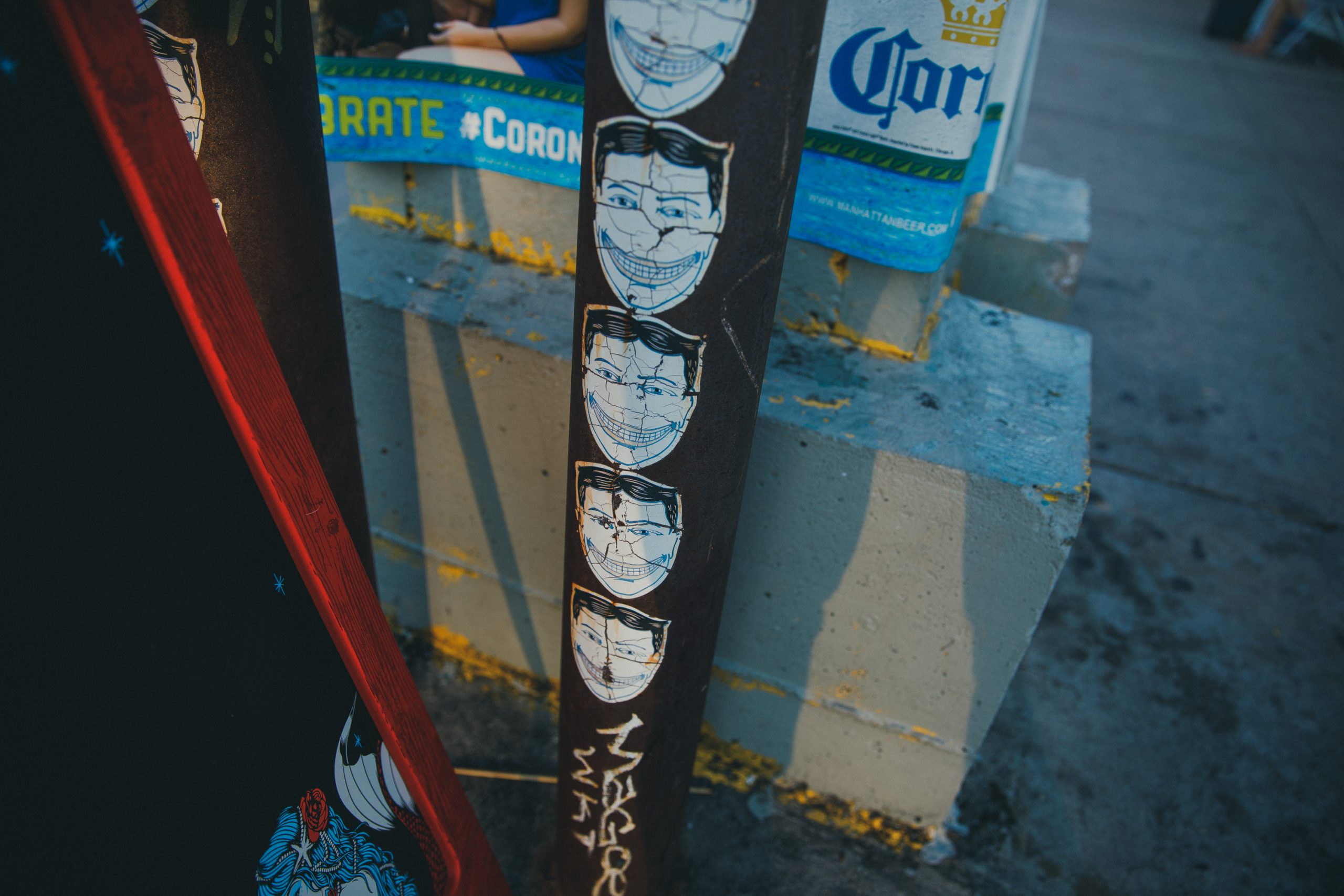 Stickers stacked