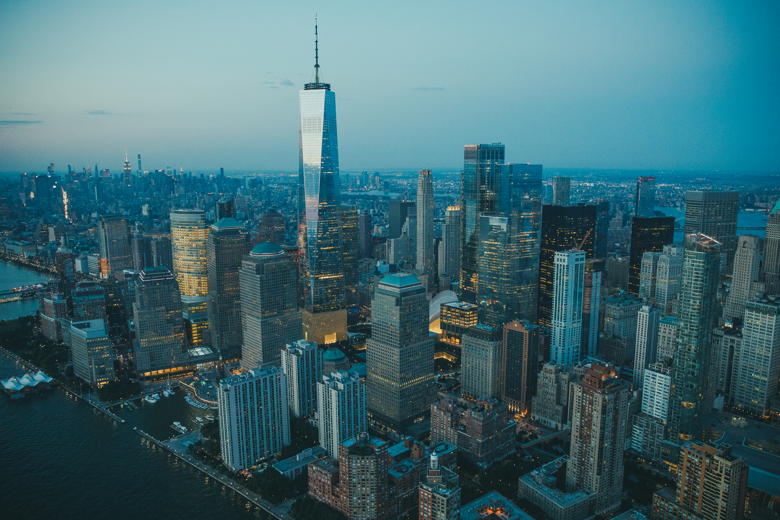 City and One World Trade Center