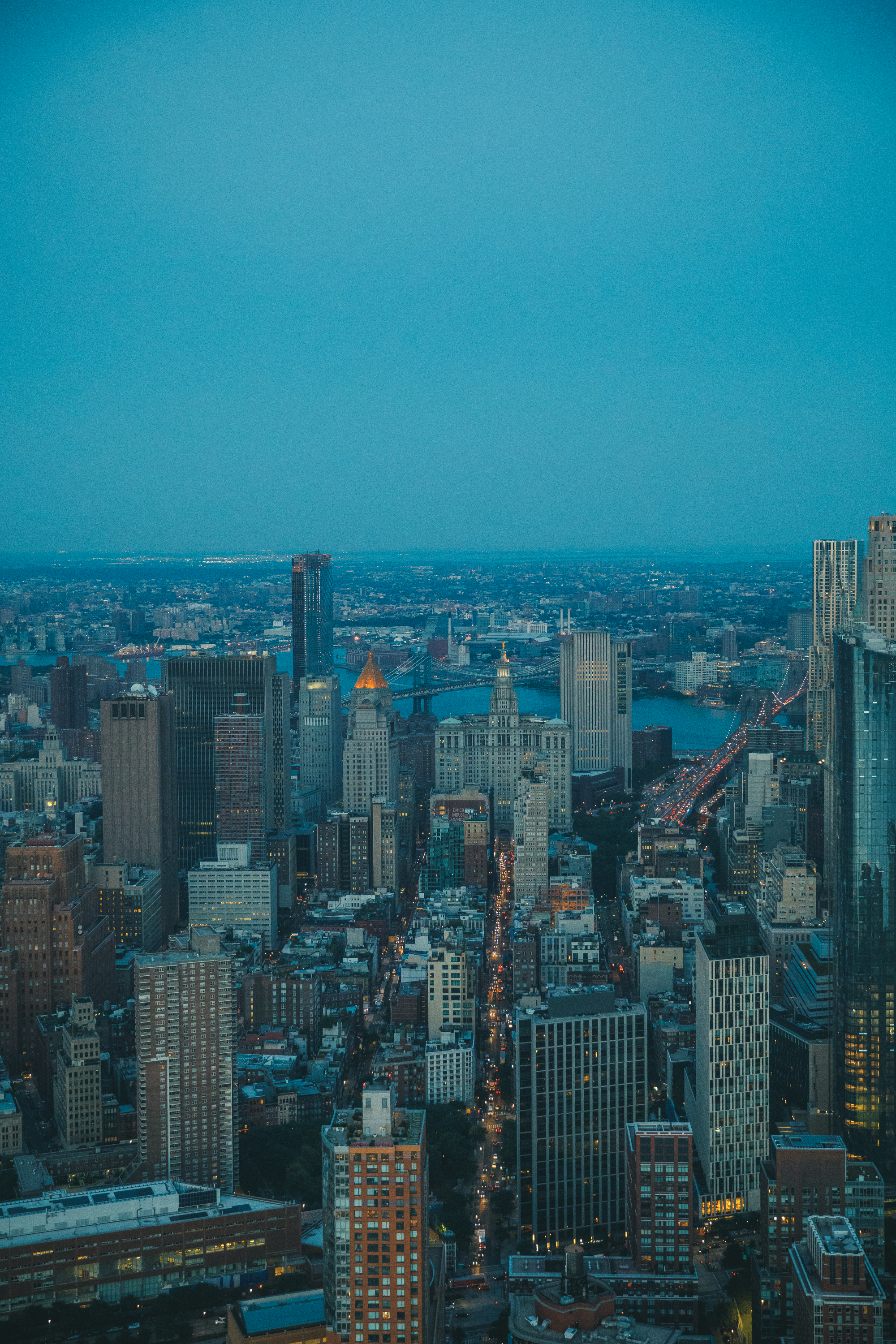 City from helicopter