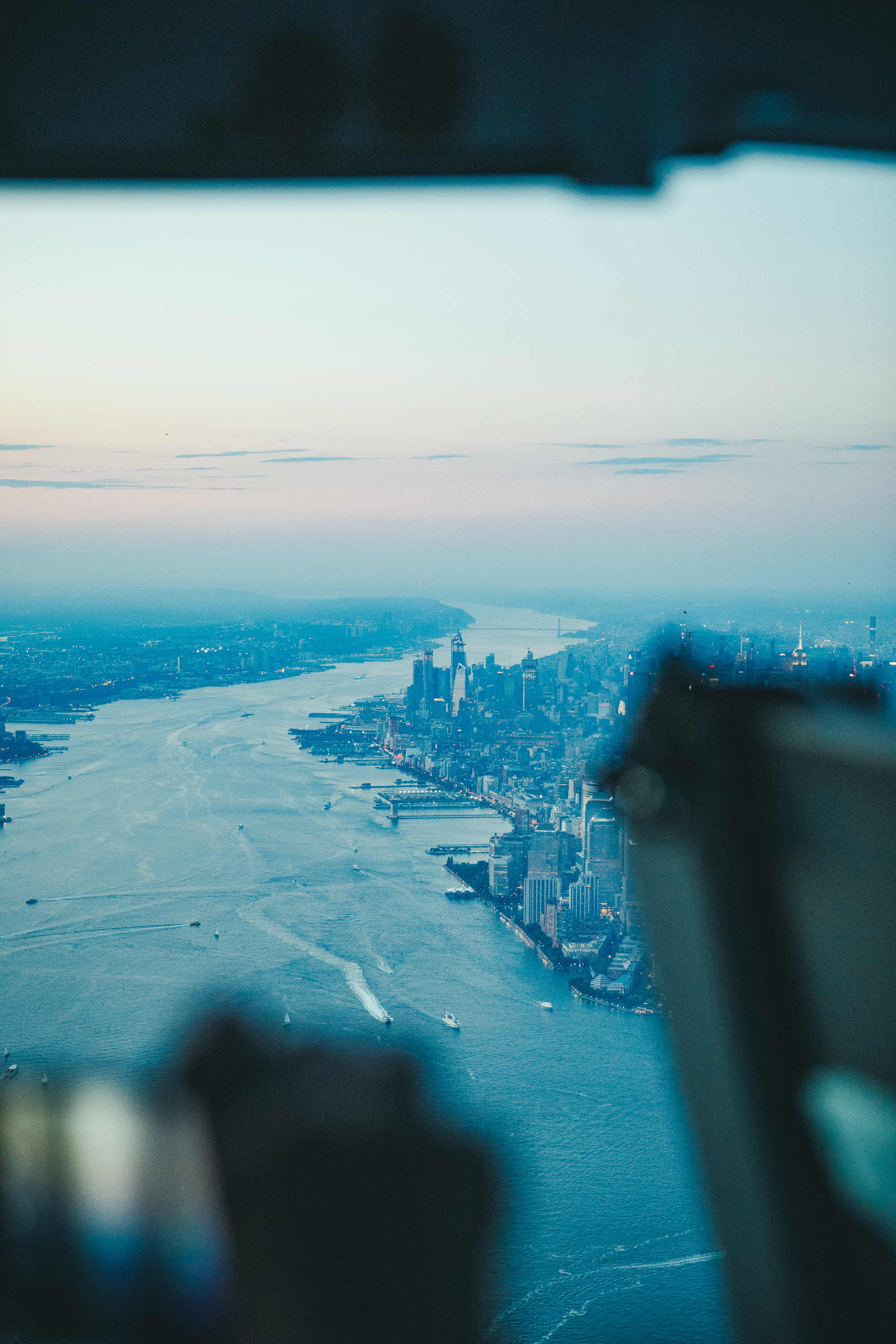 NYC waters from helicopter