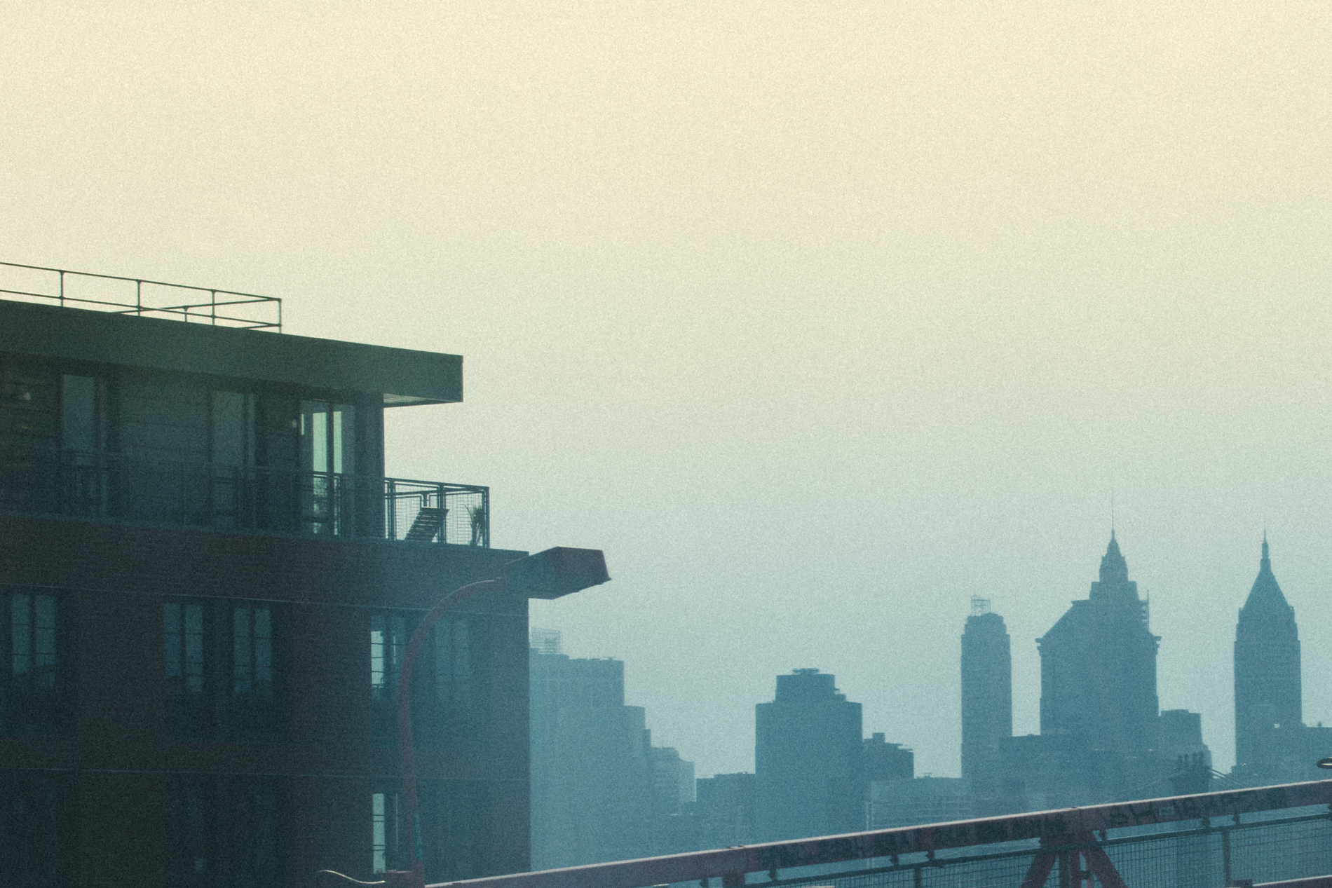 Foggy NYC sky