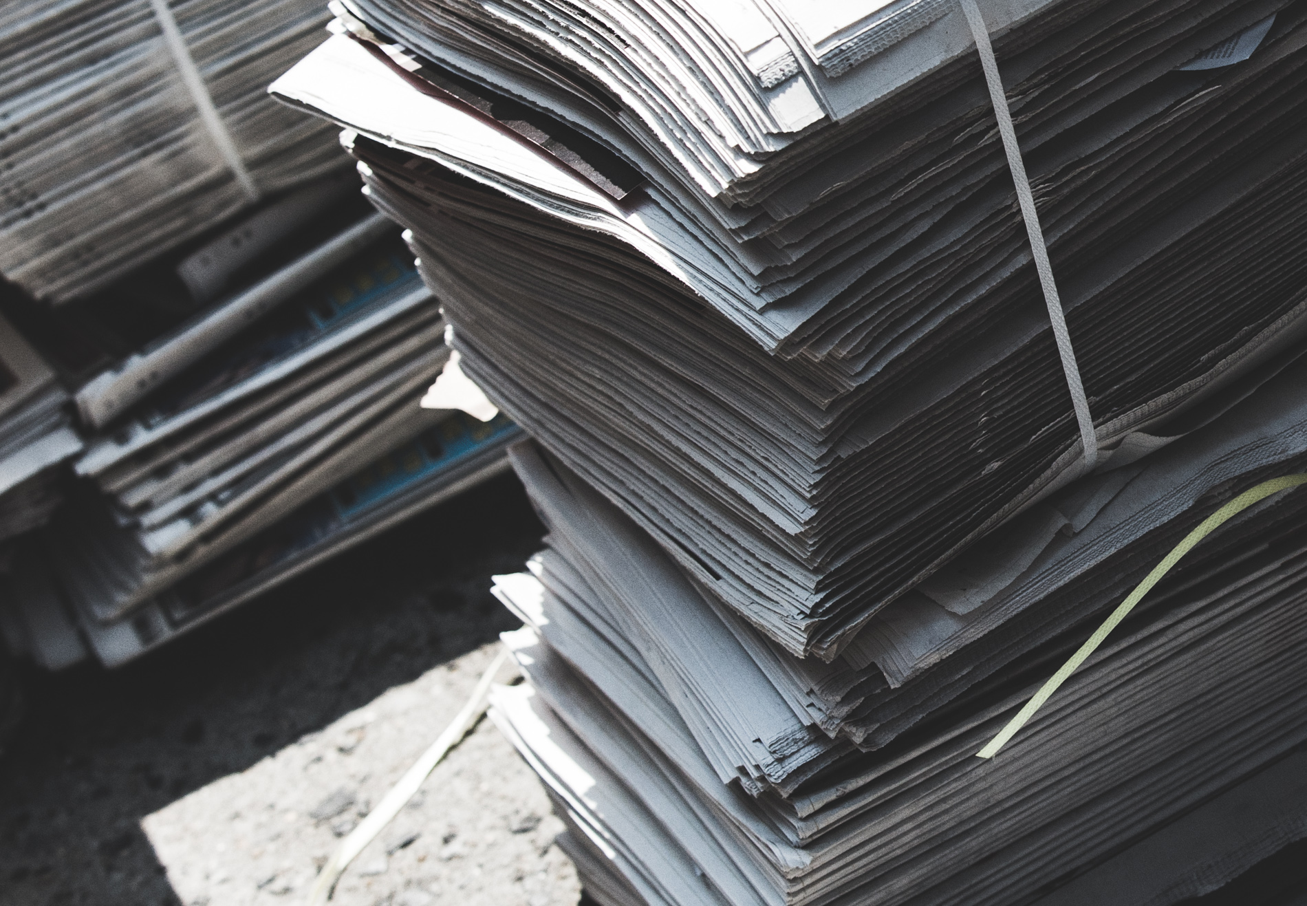 stack of news