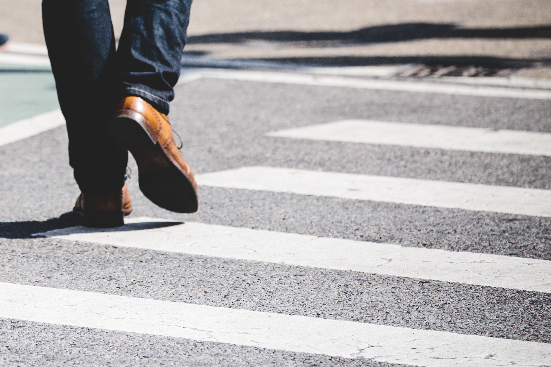 man walking shoes