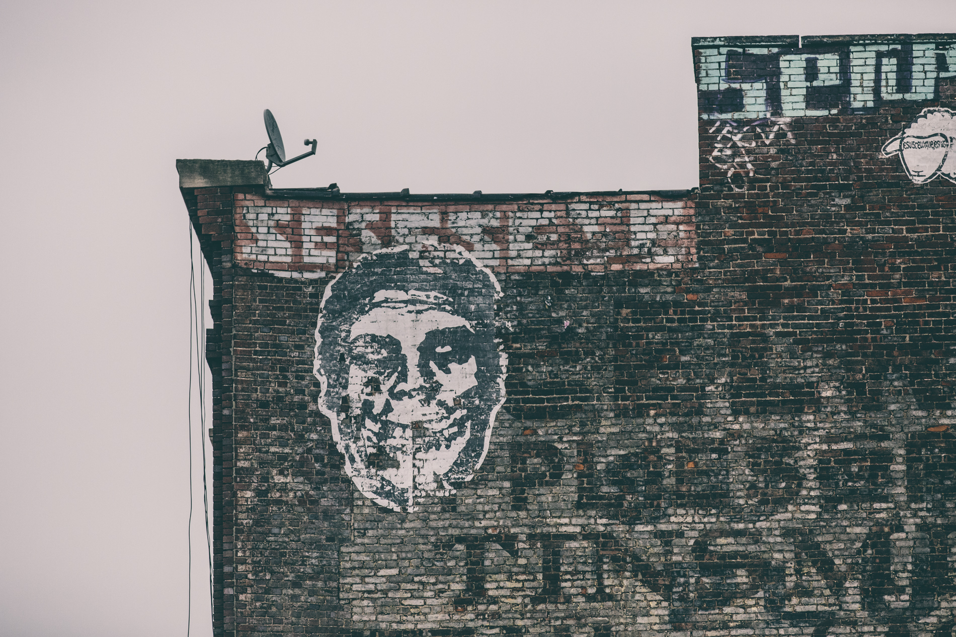 andre the giant wheat paste in brooklyn