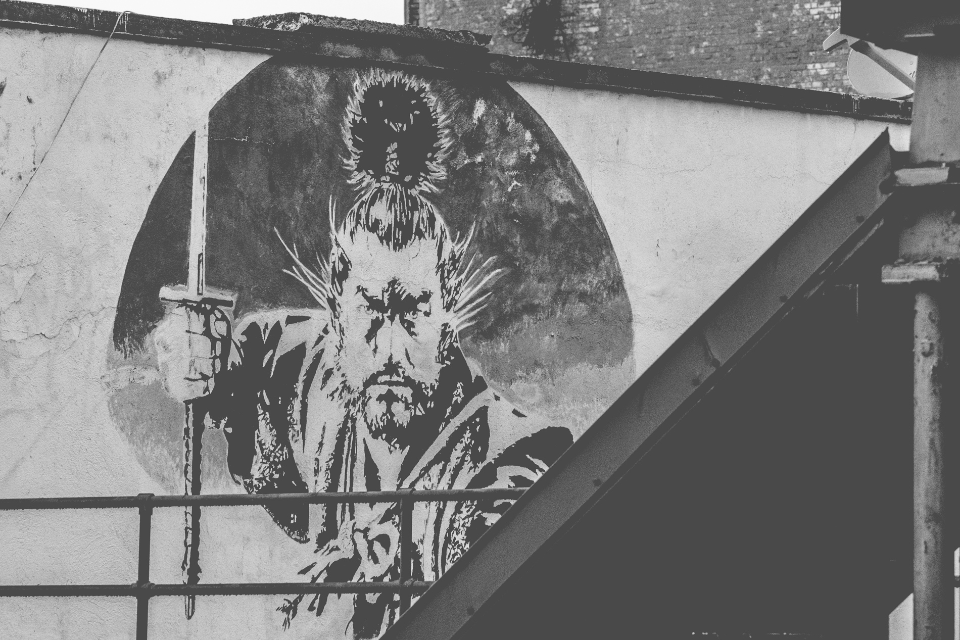 samurai warrior graffiti