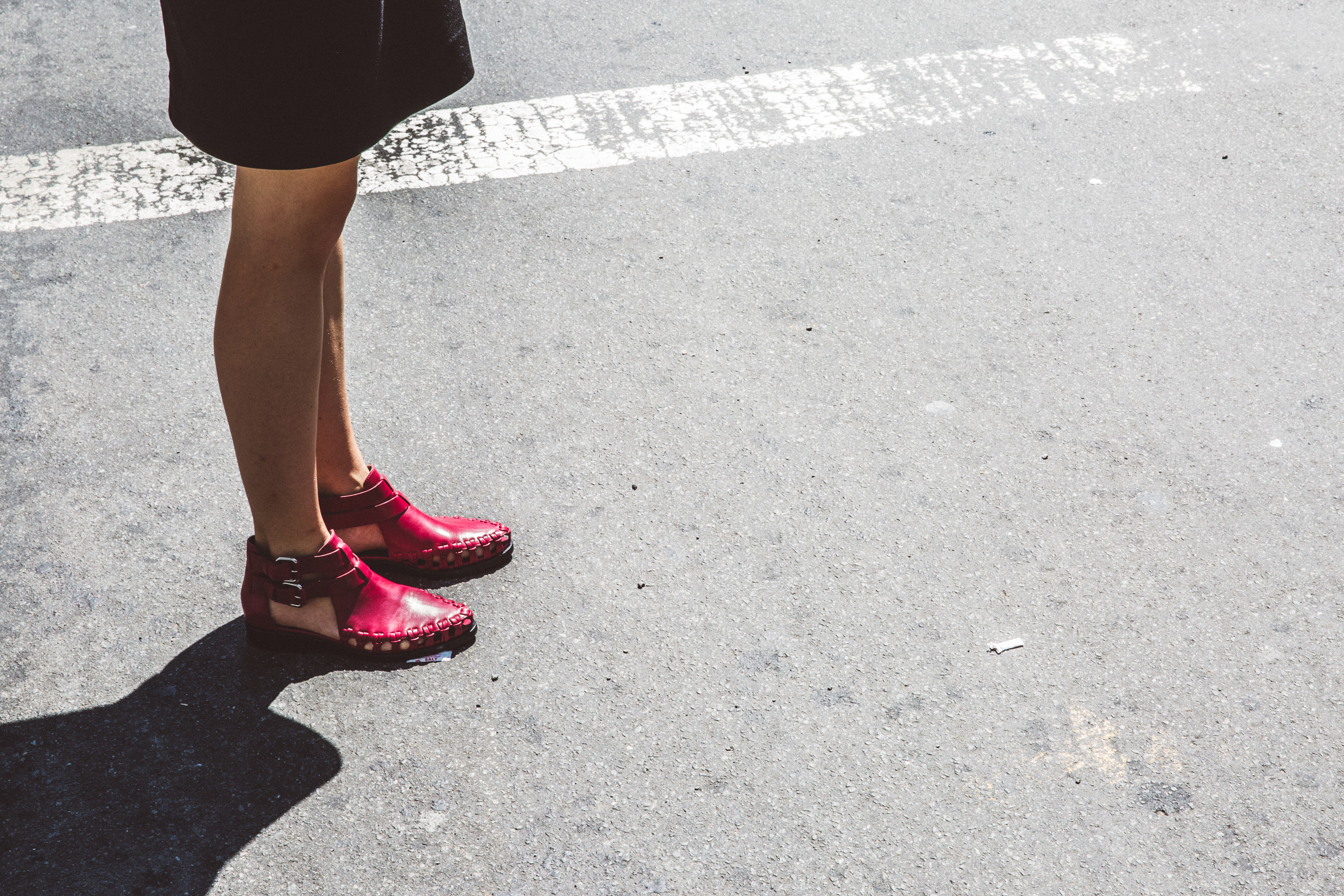 Standing on street