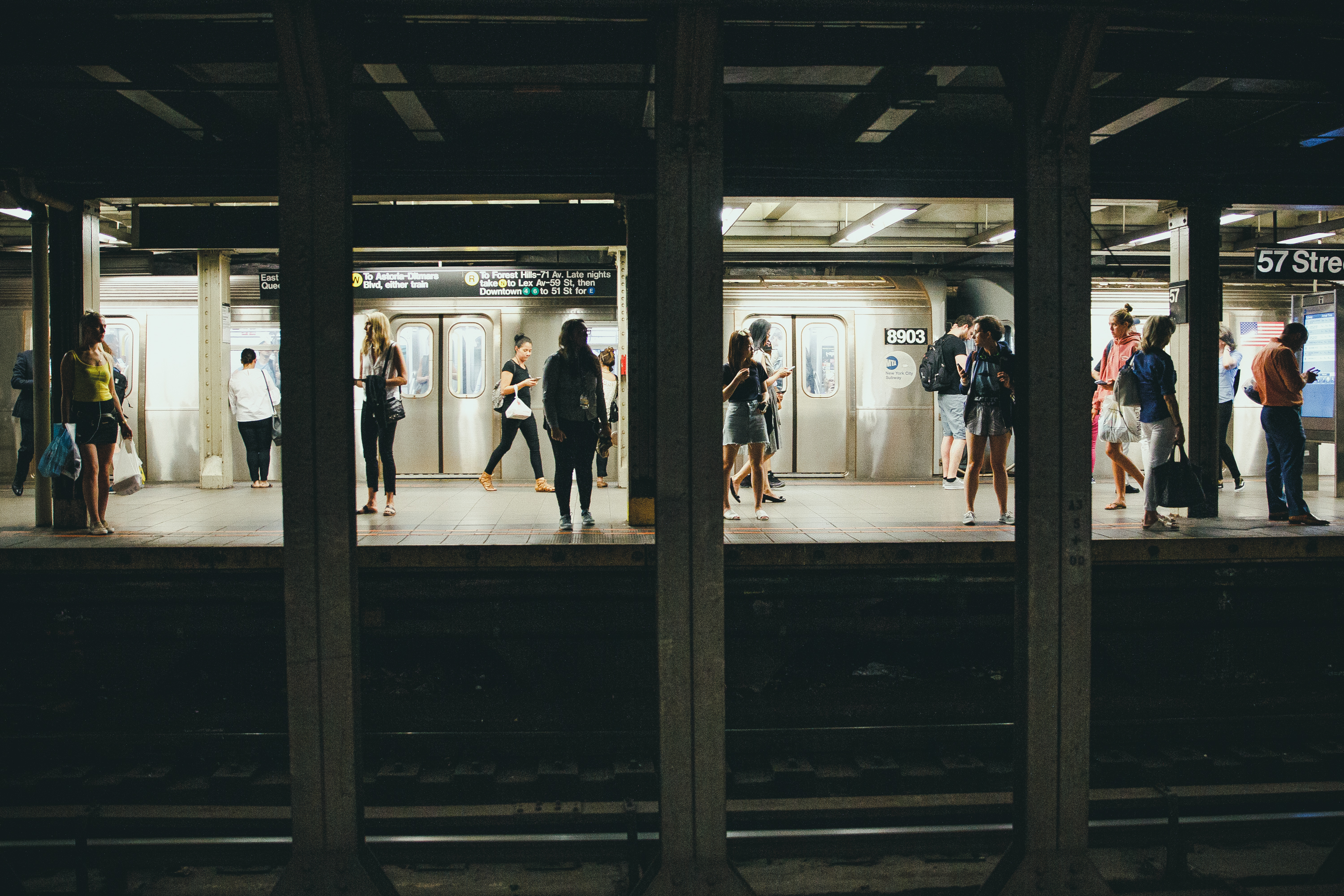 Waiting for the subway