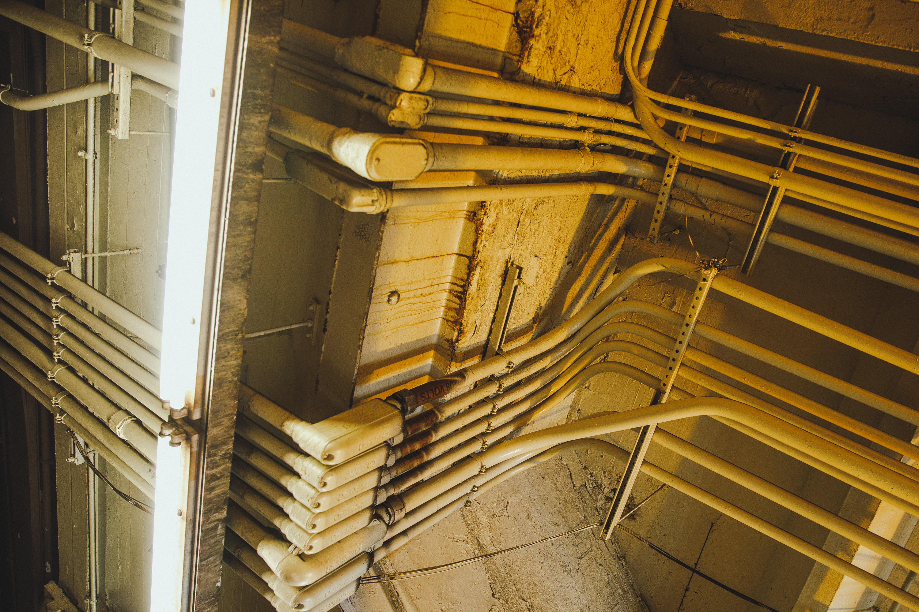 Pipes in subway