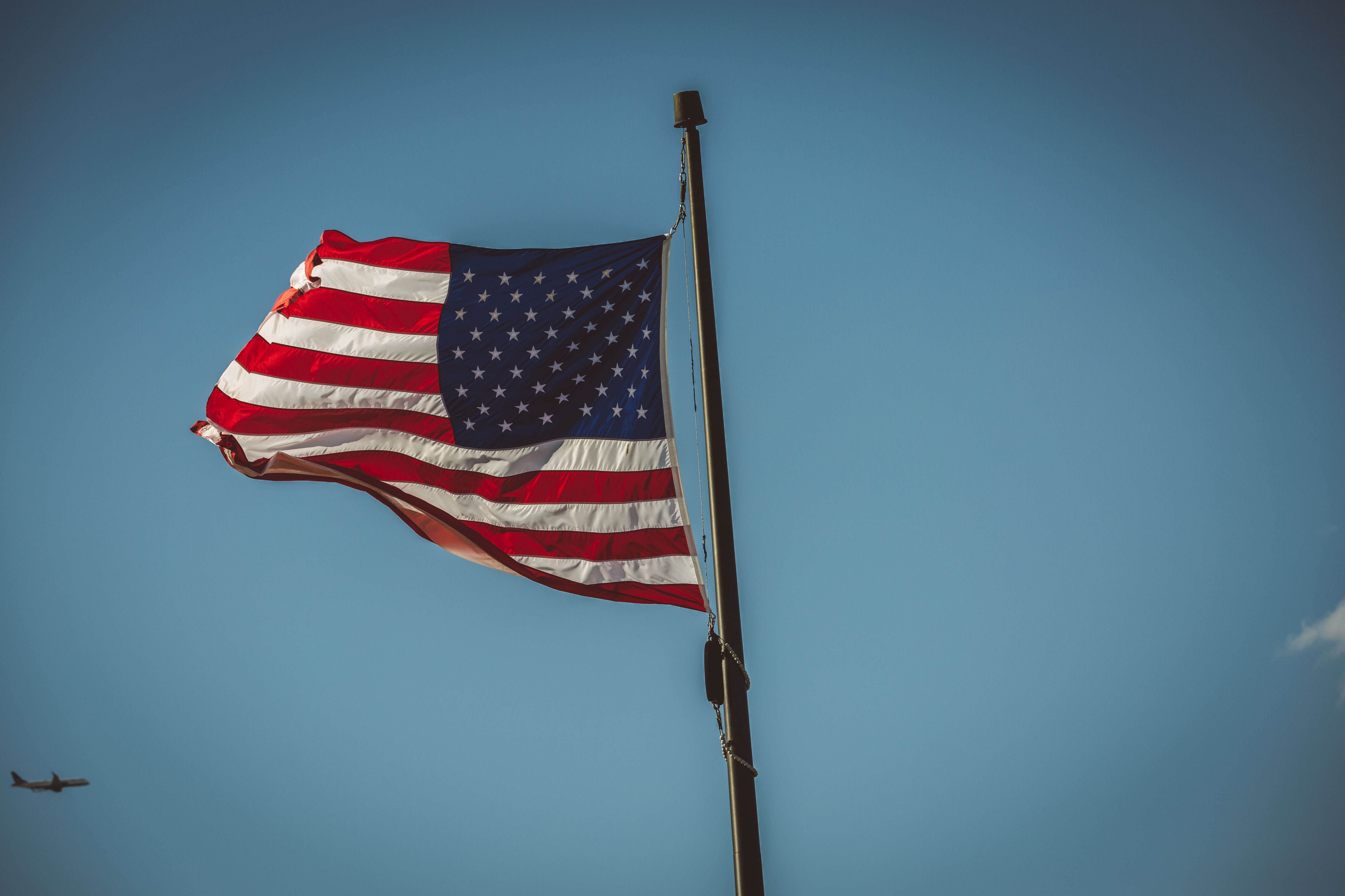 American flag waving