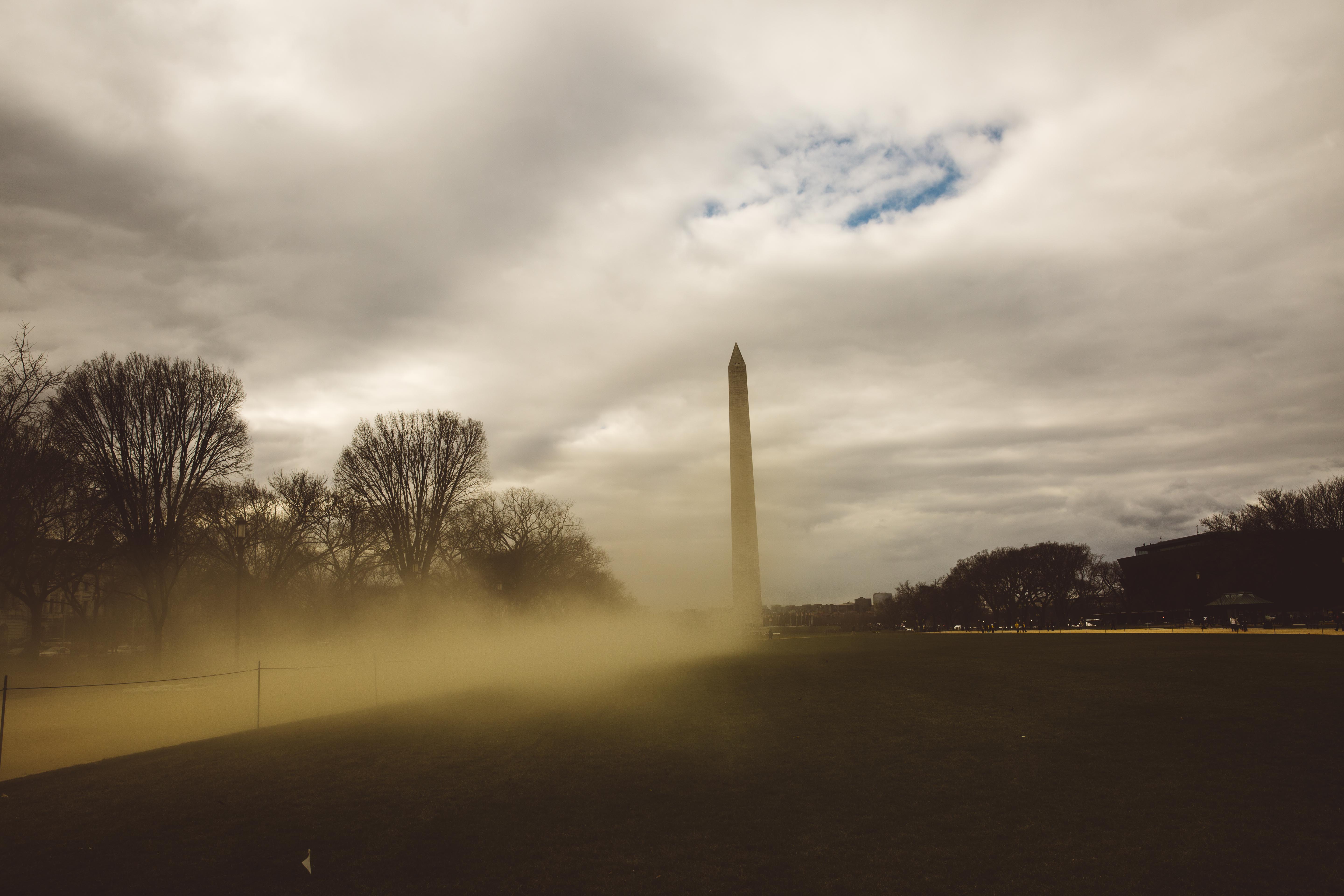 Smoke and monument