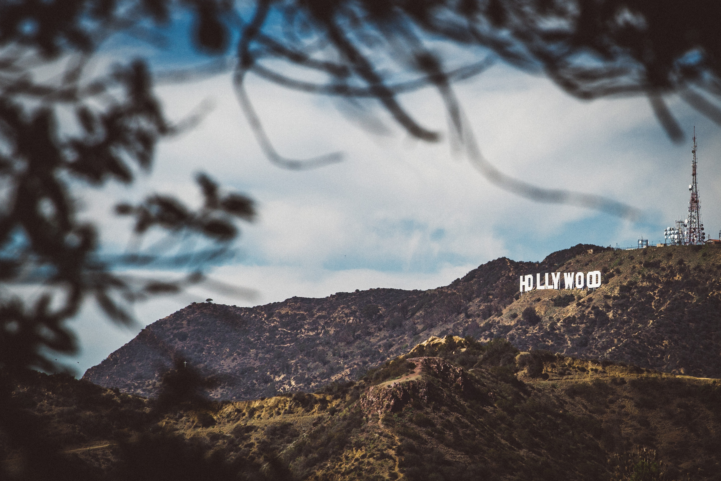 hollywood sign in background