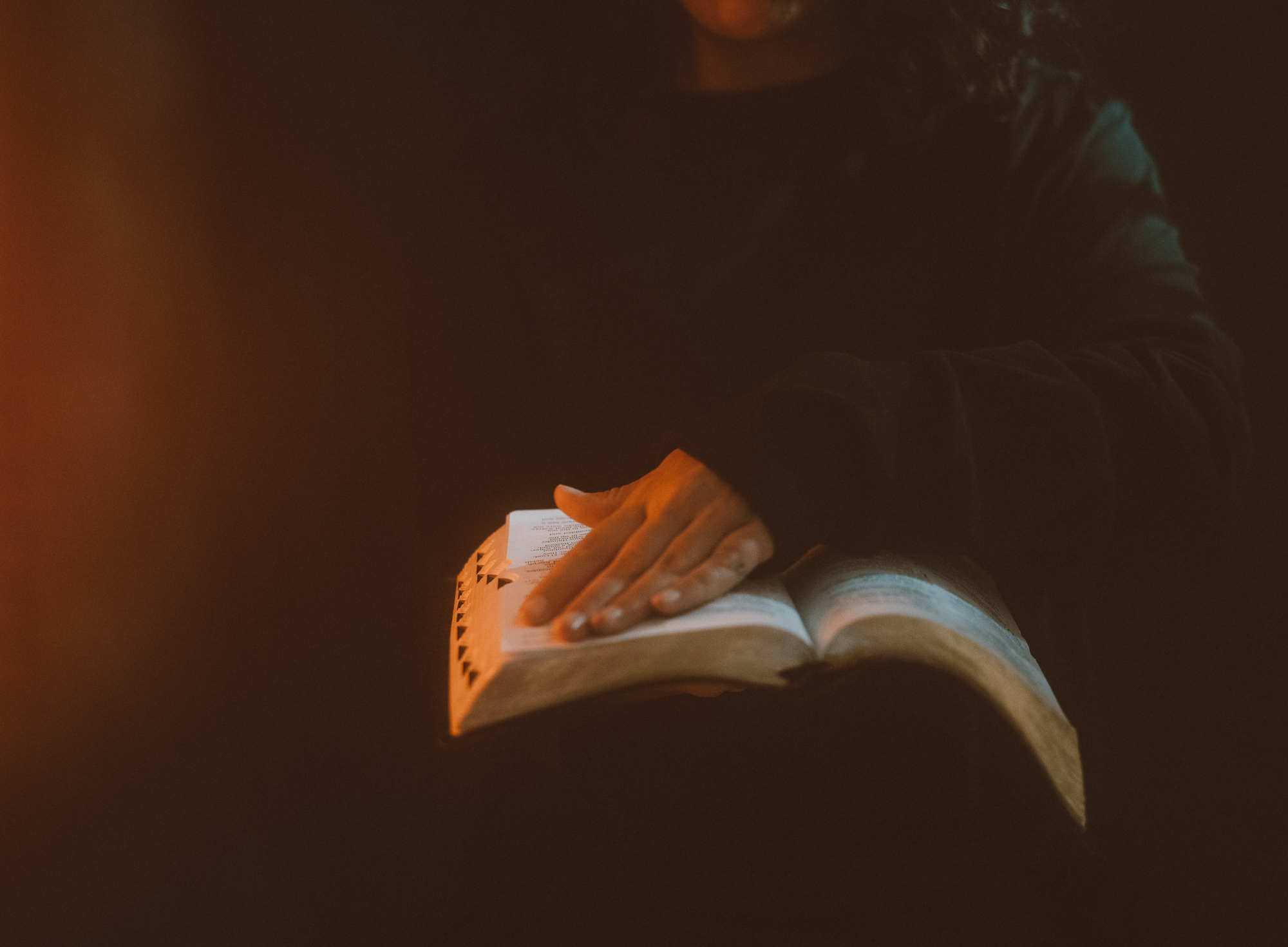 Touching the bible