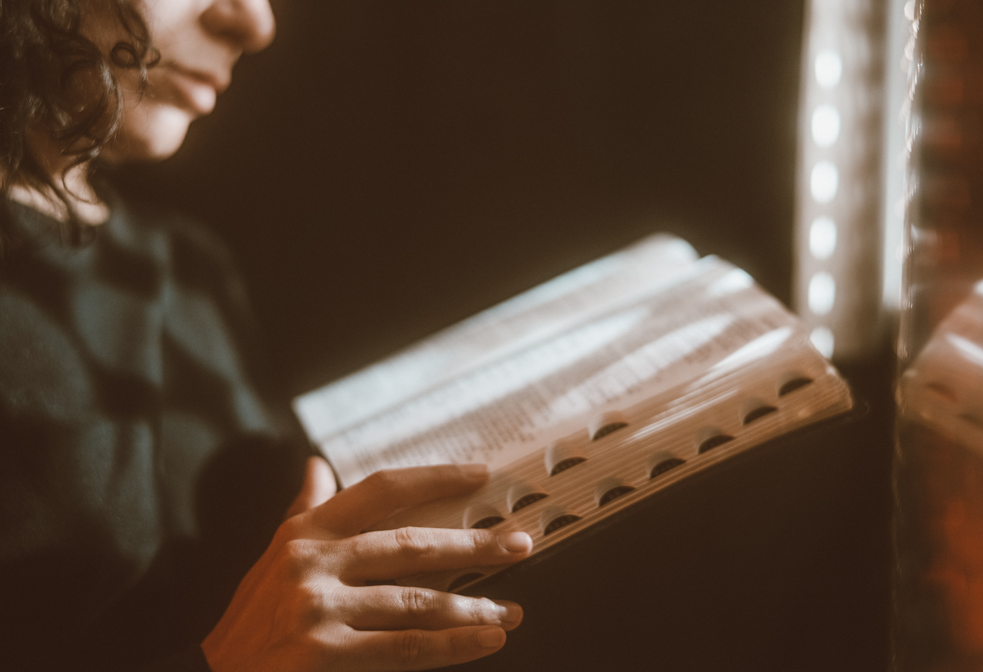 Shadows on bible