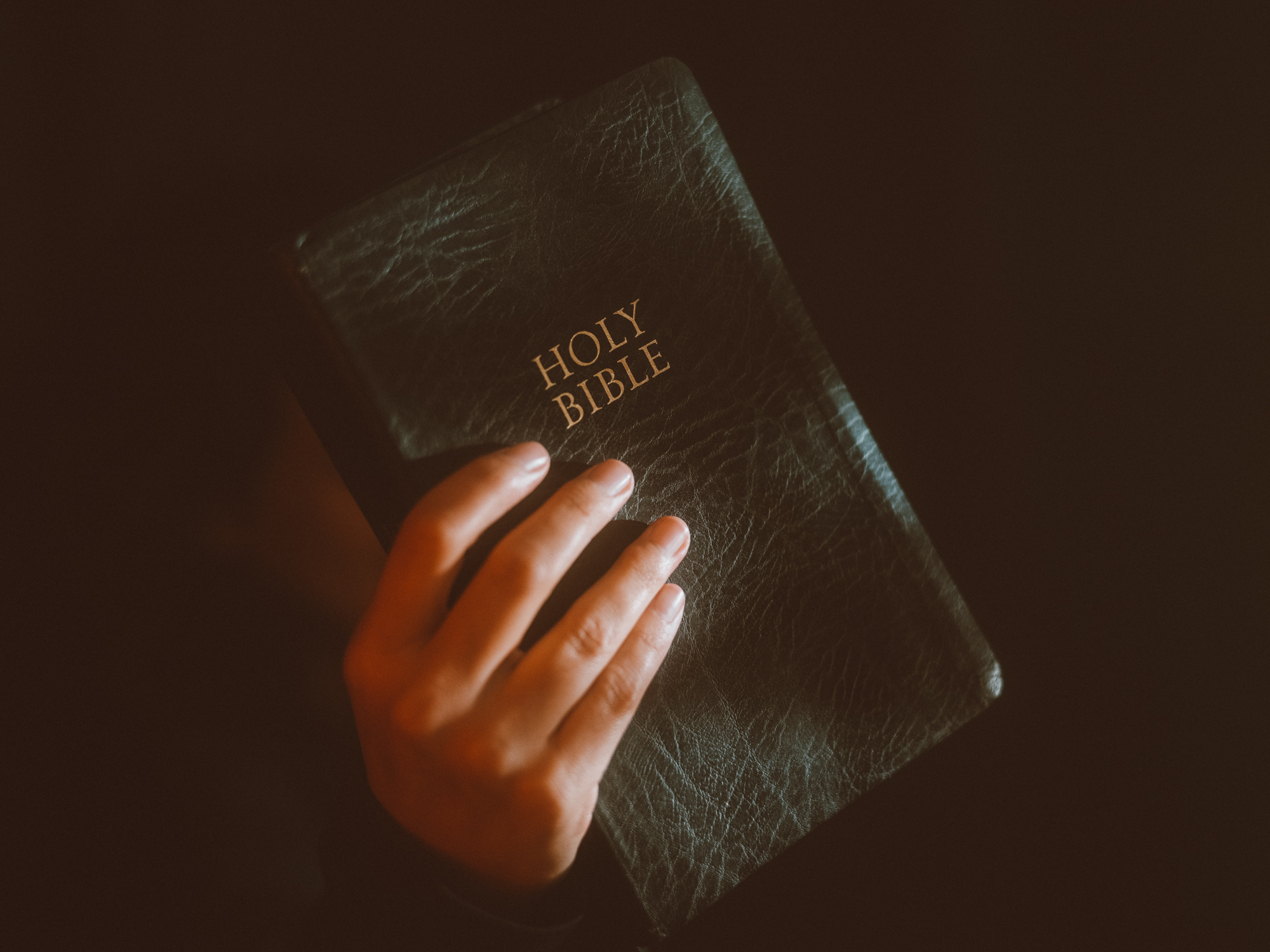 Hand on the bible