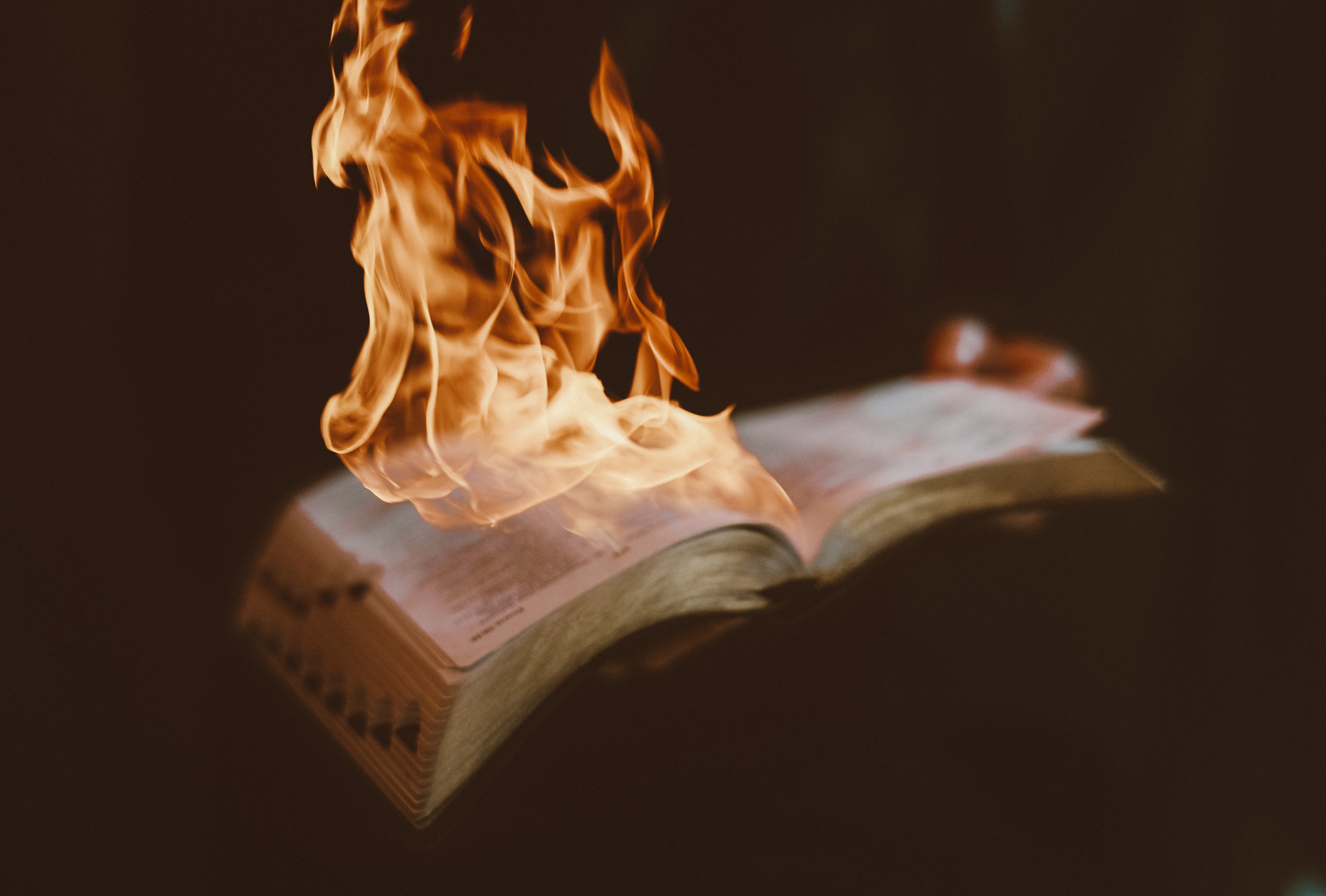 Page on fire