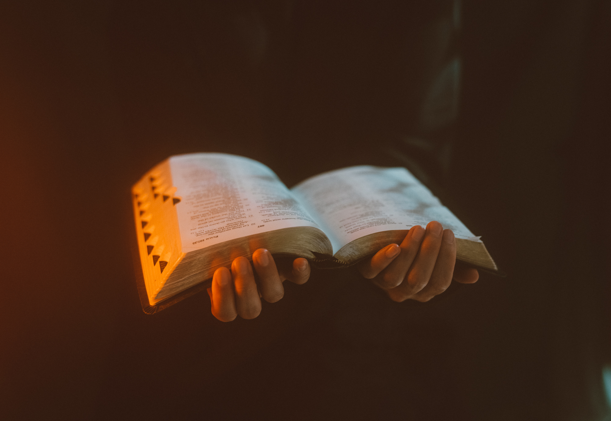 Holding the bible 2