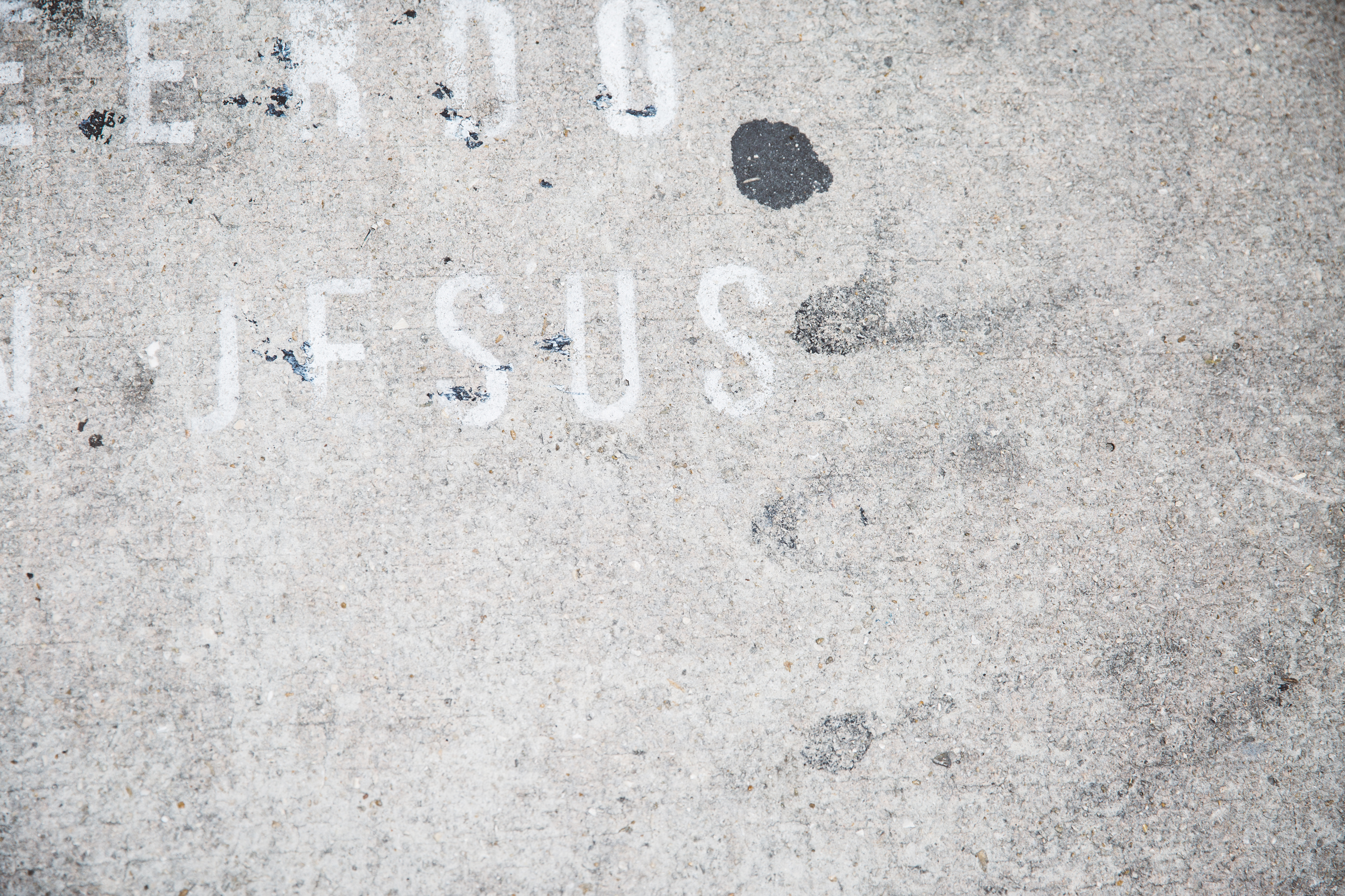 Jesus white paint